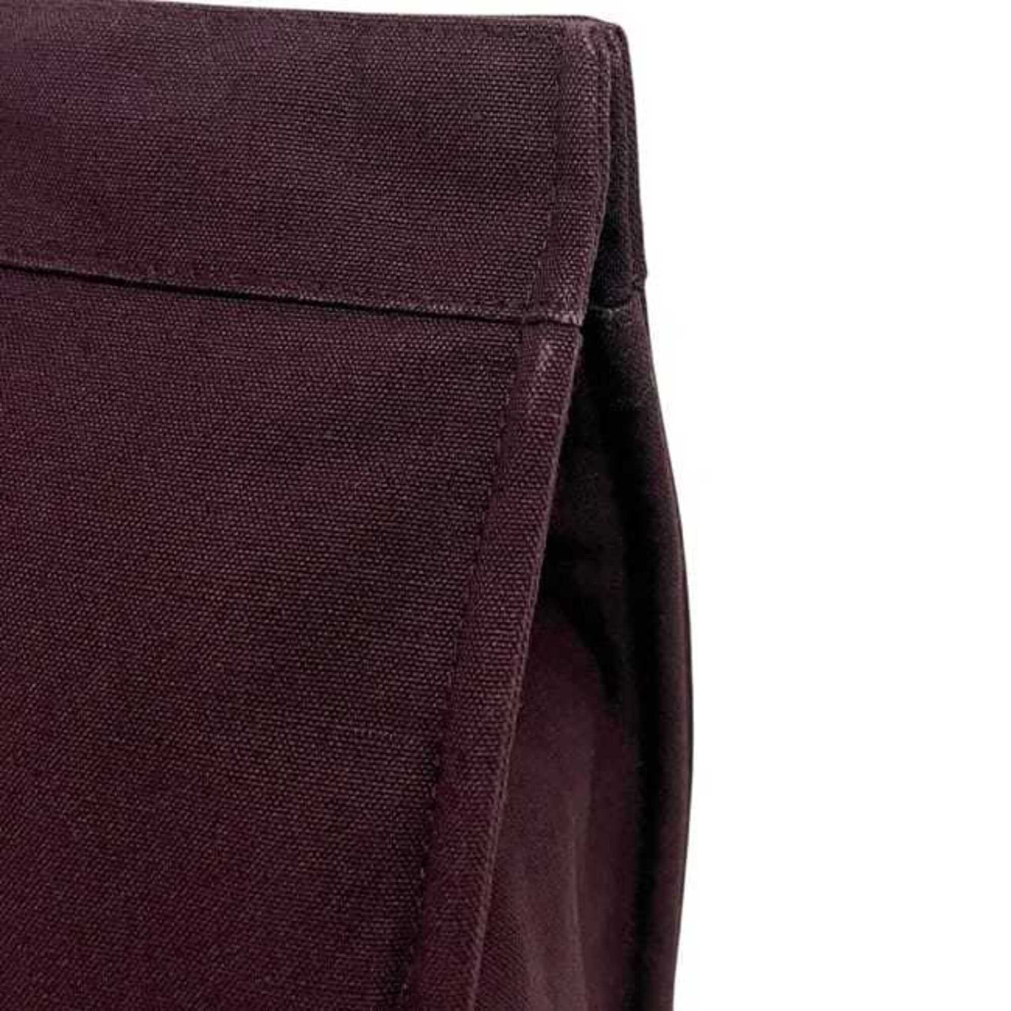 Hermes Bordeaux Cotton Clutch Bag (Pre-Owned)