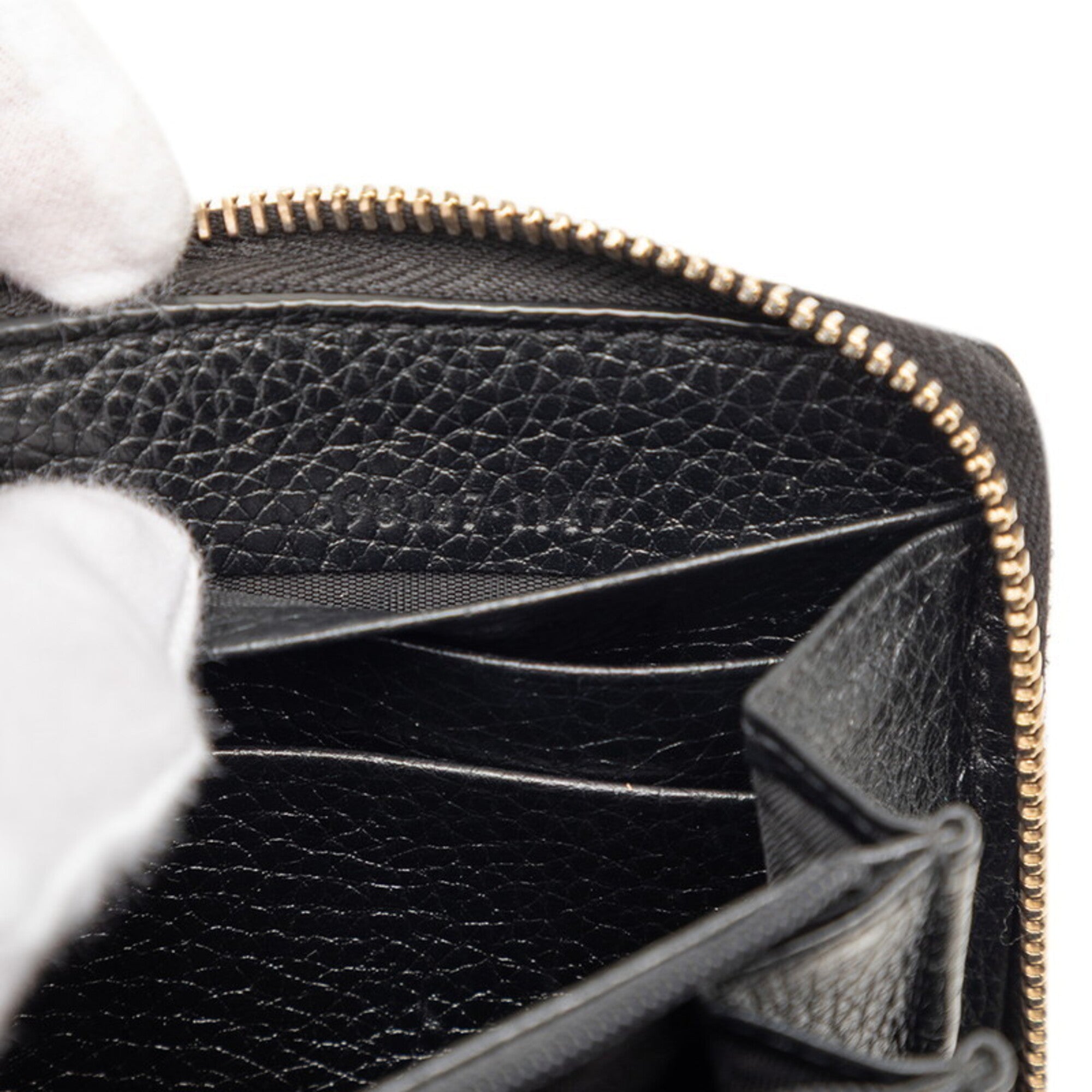 Gucci Black Leather Long Wallet (Bi-Fold) (Pre-Owned)