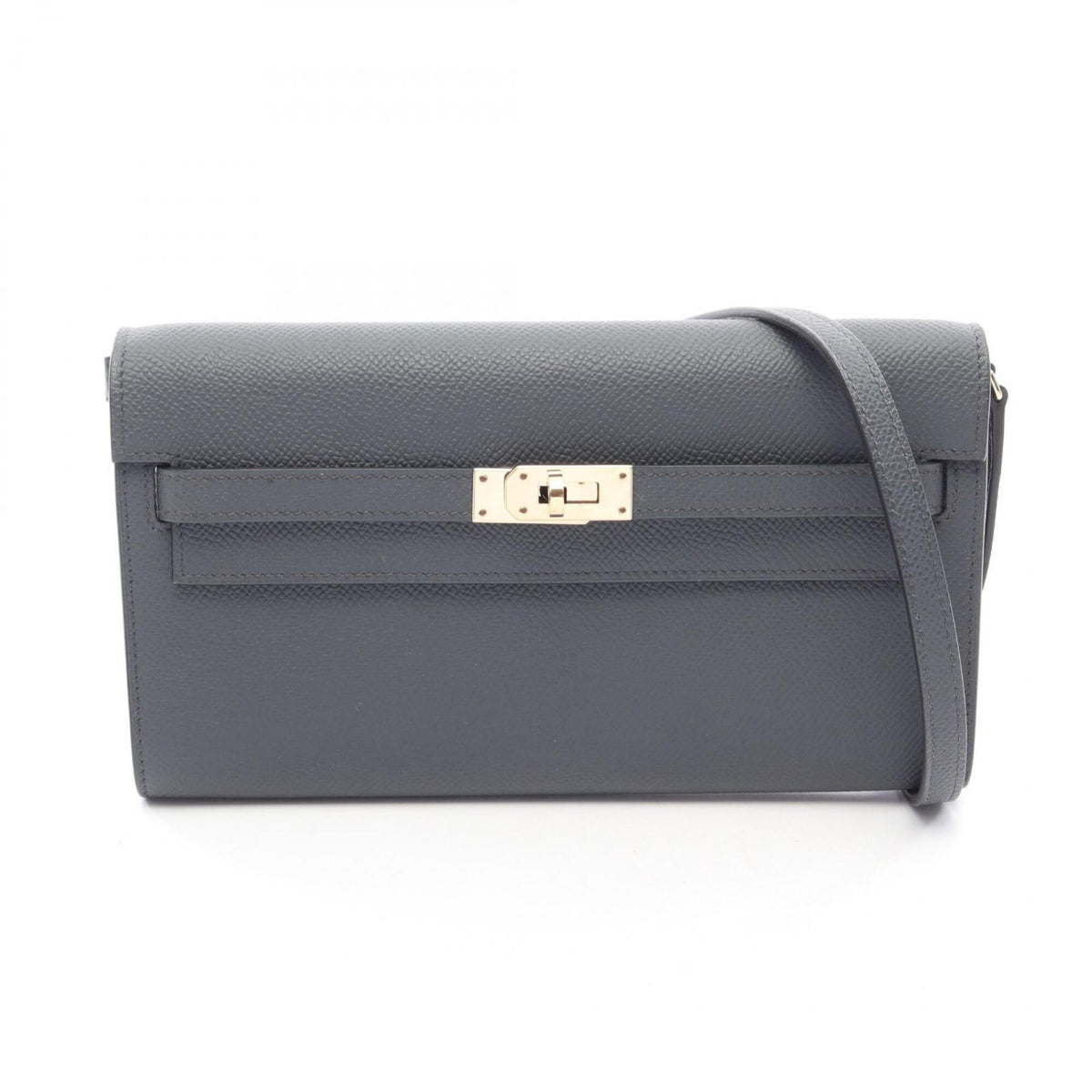 Hermes Gray Epsom Leather Handbag Shoulder Bag (Pre-Owned)