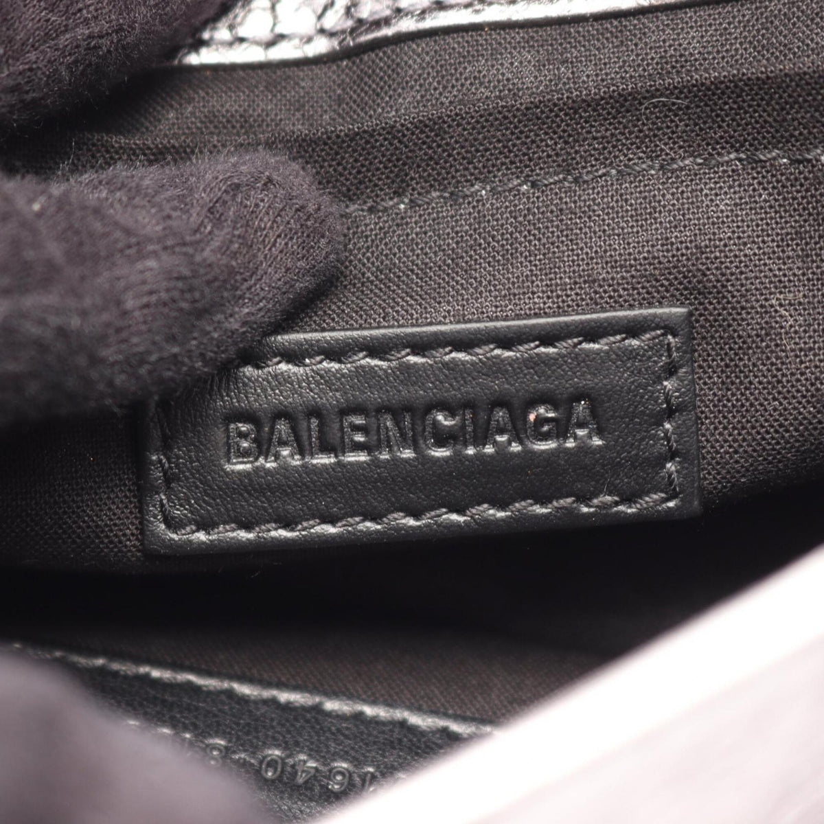 Balenciaga Silver Leather Handbag Shoulder Bag (Pre-Owned)