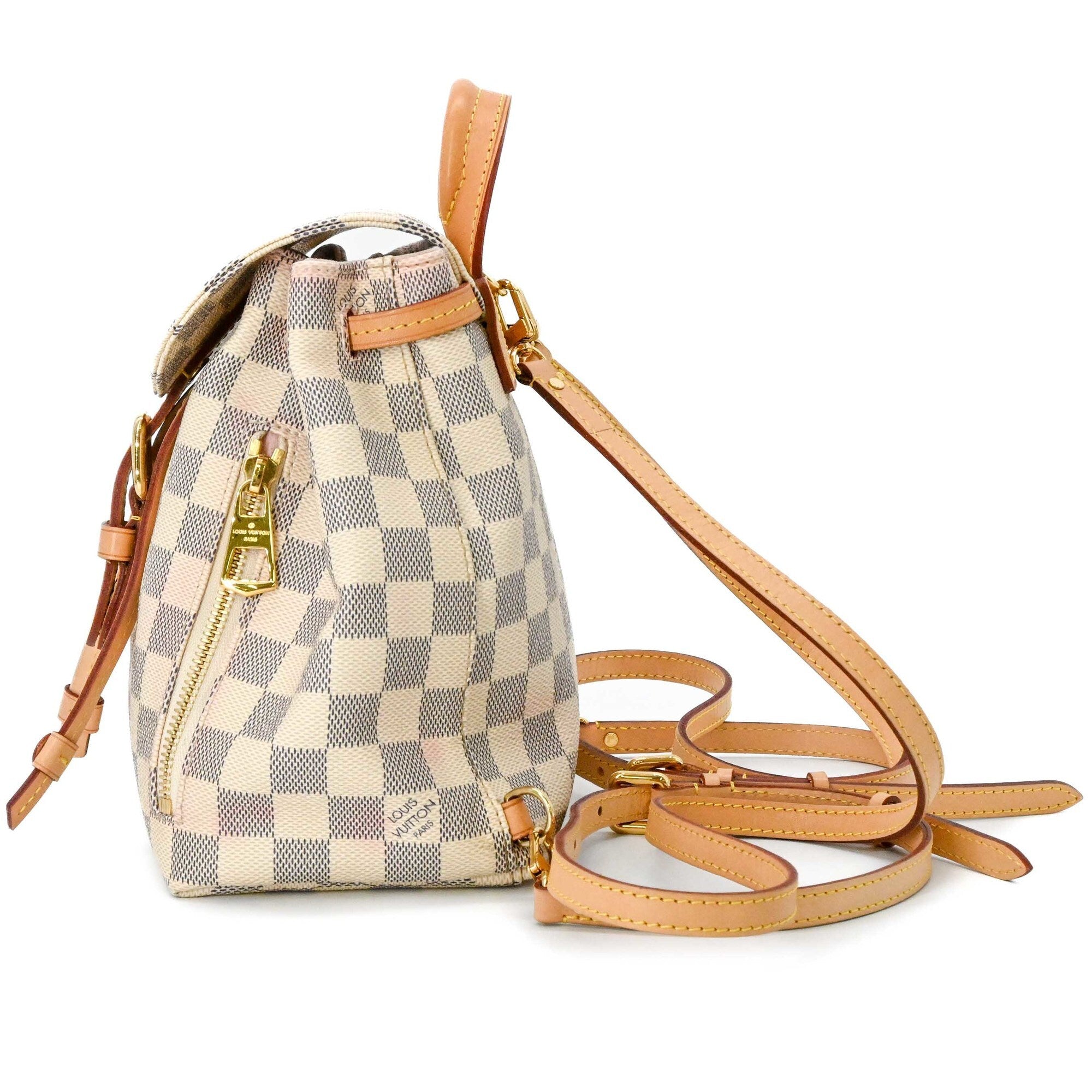 Louis Vuitton Damier Azur White Damier Azur Backpack (Pre-Owned)