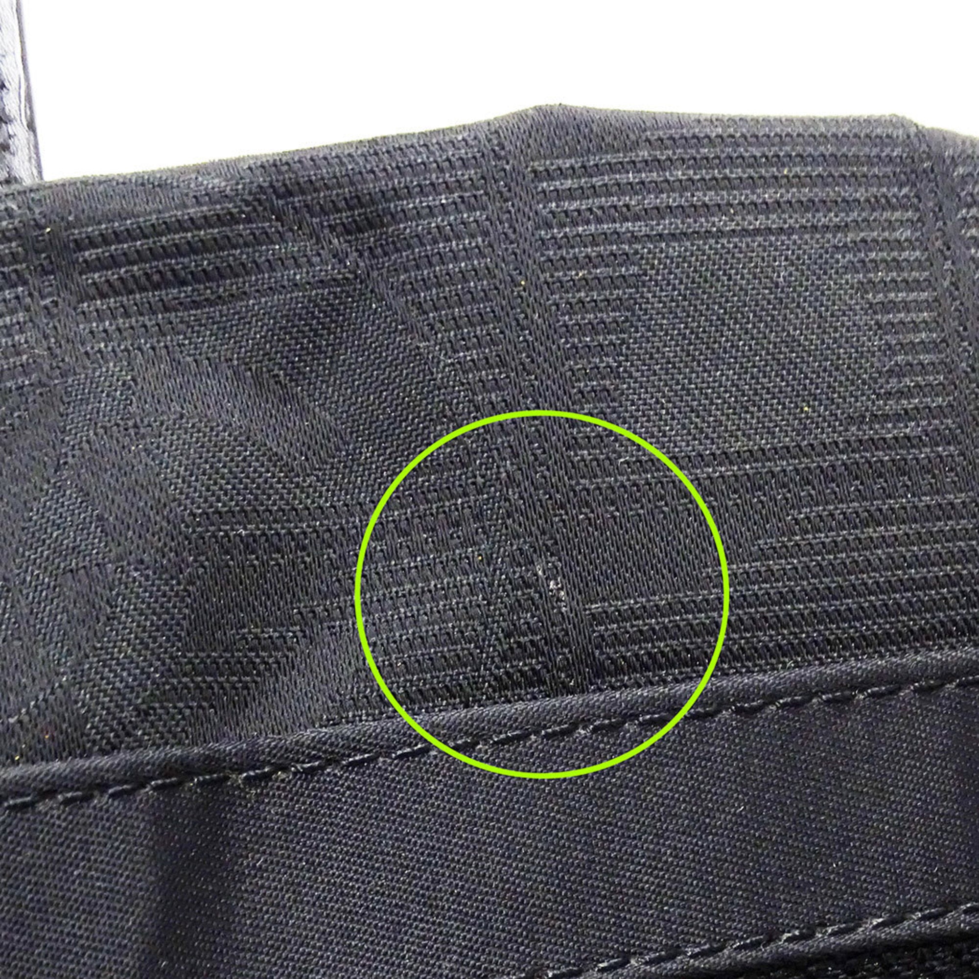 Chanel Black Nylon Handbag Tote Bag (Pre-Owned)
