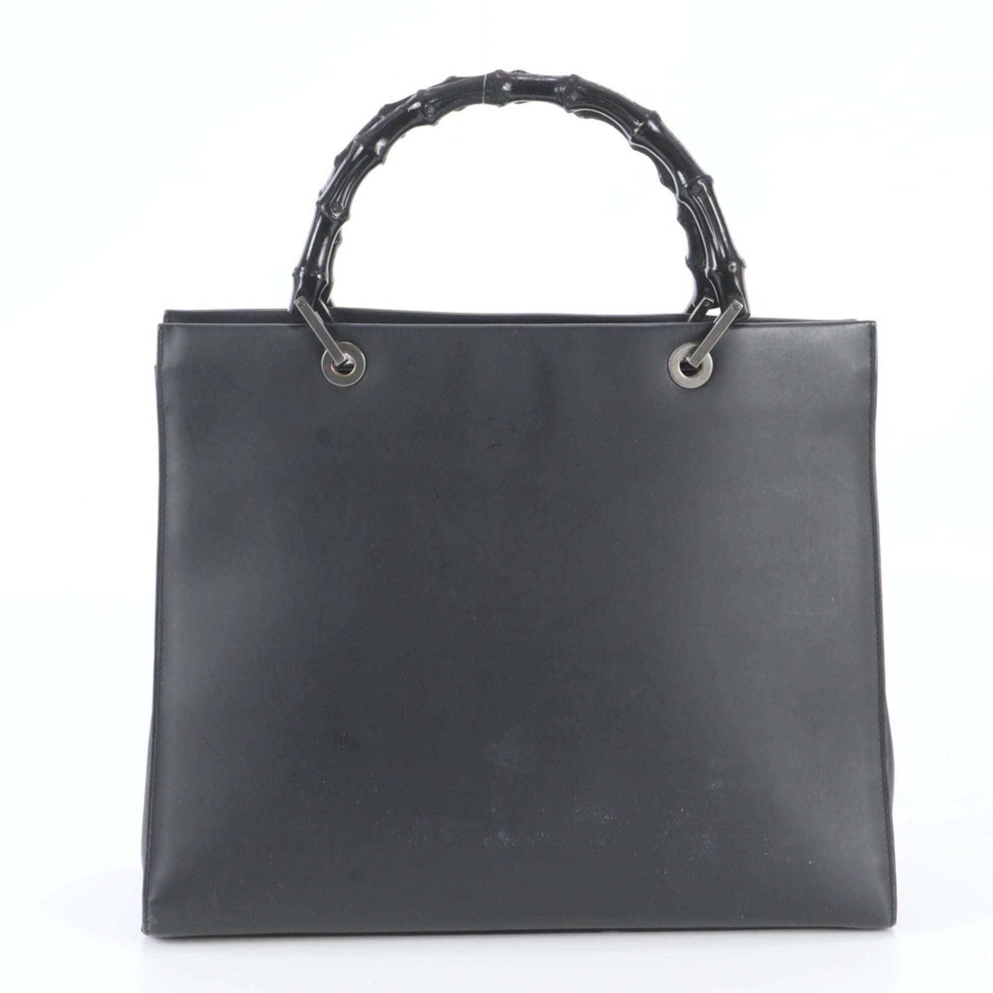 Gucci Black Leather Handbag Shoulder Bag Tote Bag (Pre-Owned)