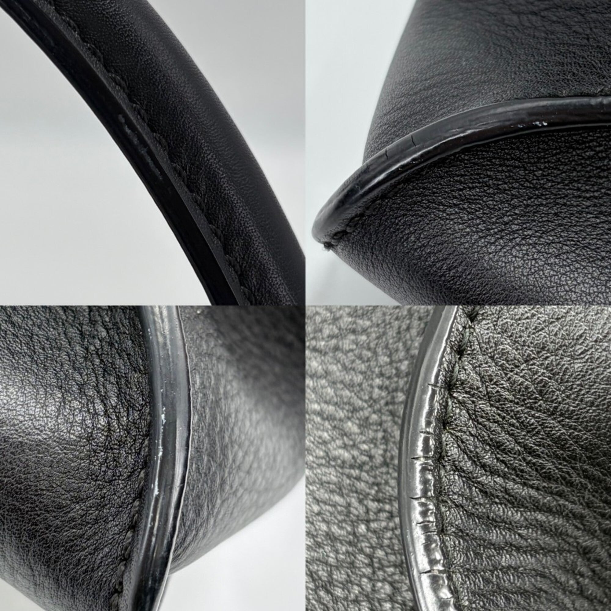 Fendi Peekaboo Black Leather Handbag Shoulder Bag (Pre-Owned)