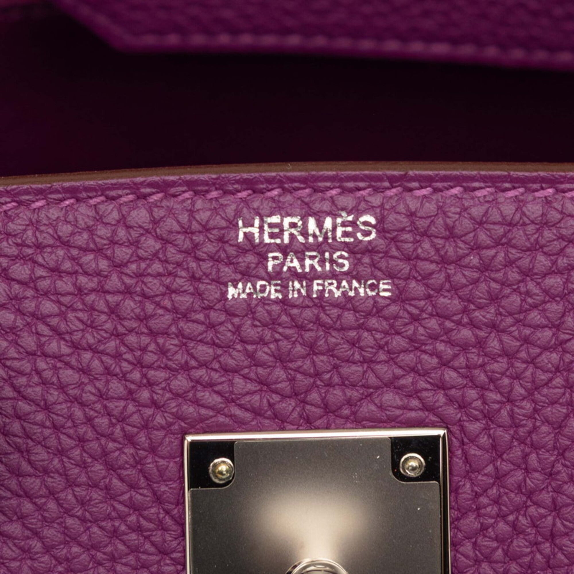 Hermes Anemone Purple Togo Leather Handbag (Pre-Owned)