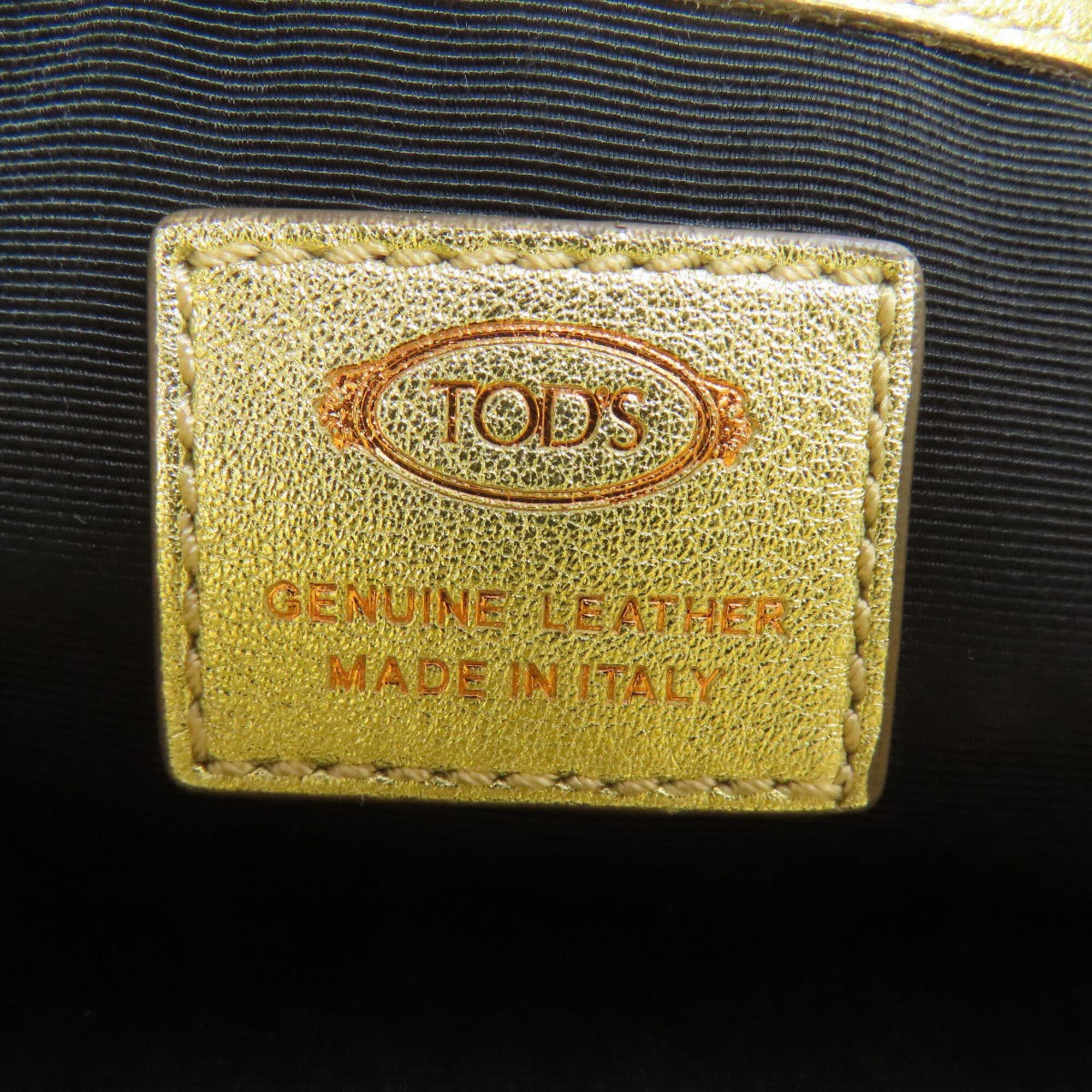 Tod's Gold Leather Handbag (Pre-Owned)