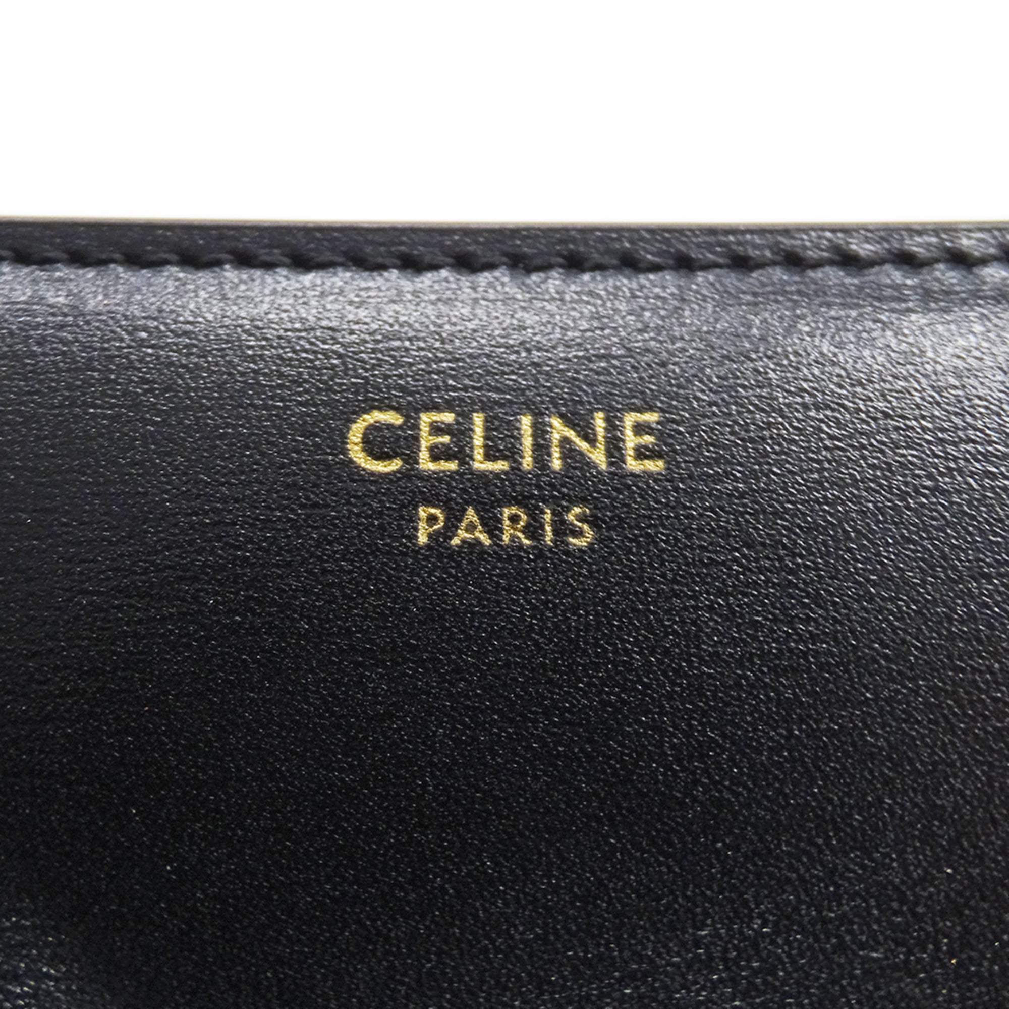 Celine Black Leather Wallet (Bi-Fold) (Pre-Owned)