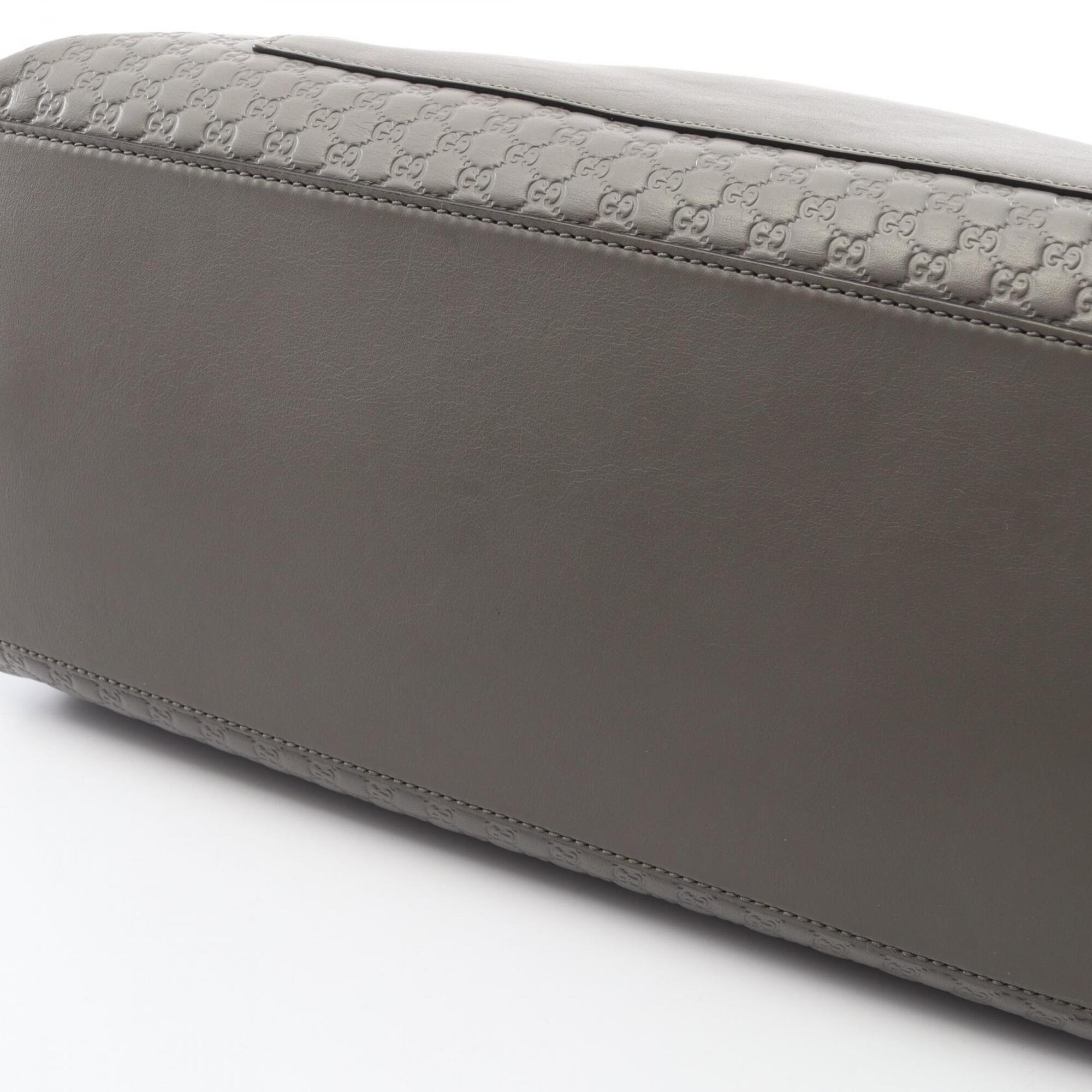 Gucci Gray Leather Handbag (Pre-Owned)