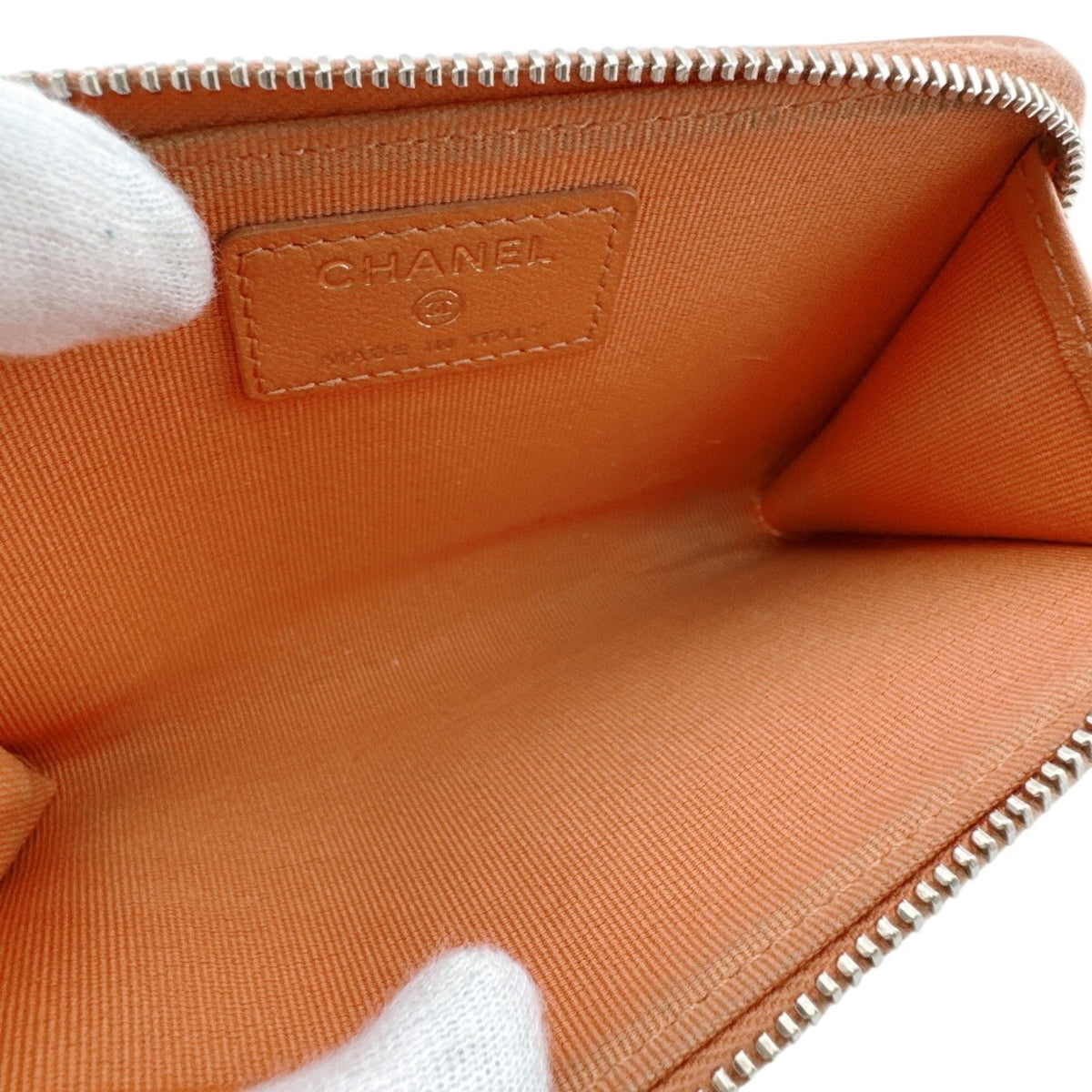 Chanel Orange Coin Purse/Coin Case (Pre-Owned)