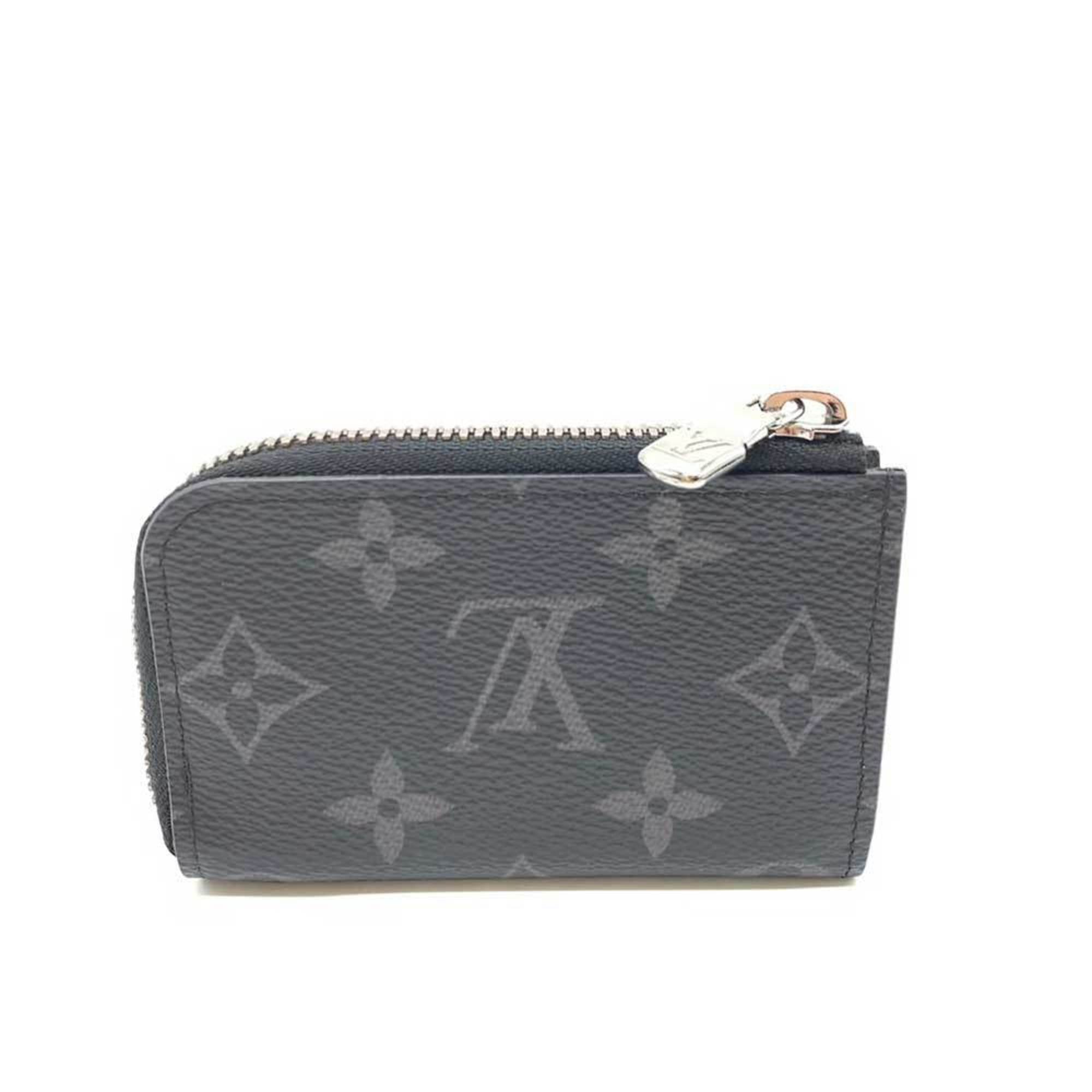 Louis Vuitton Monogram Eclipse Black Gray Monogram Eclipse Coin Purse/Coin Case (Pre-Owned)