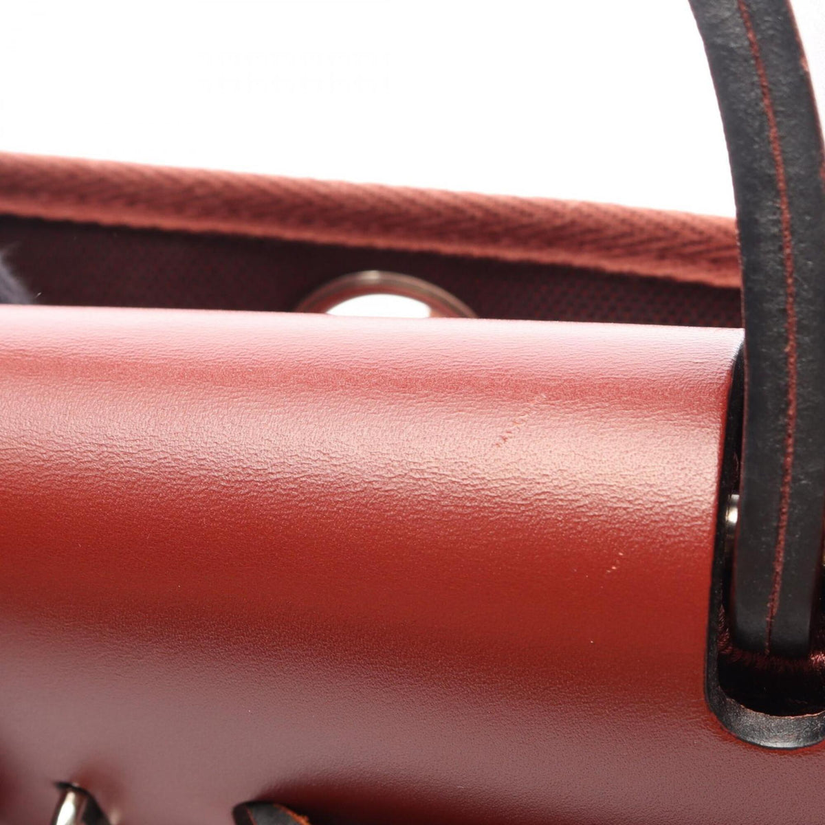 Hermes Bordeaux Toile H Handbag Pouch (Pre-Owned)