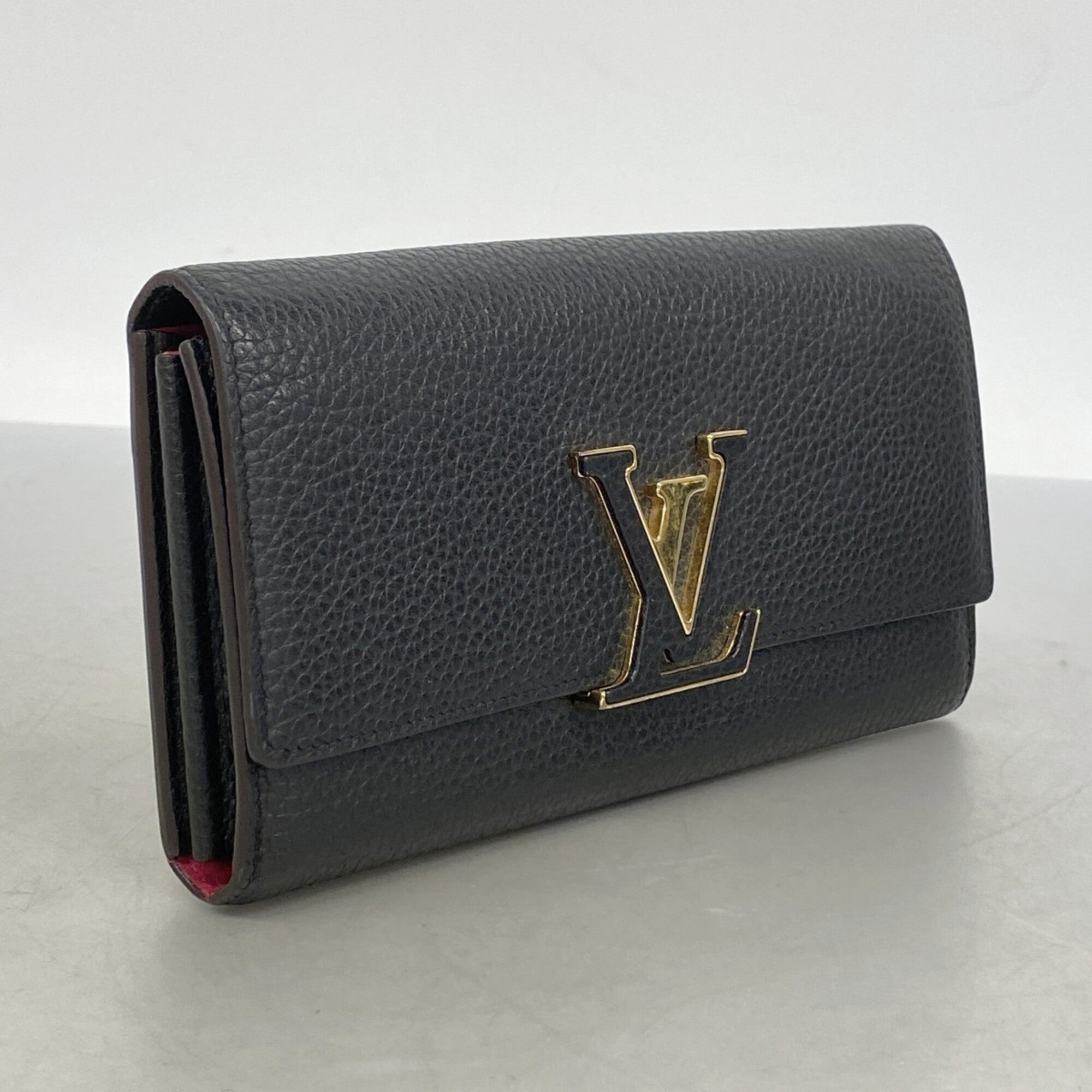 Louis Vuitton Noir Long Wallet (Bi-Fold) (Pre-Owned)