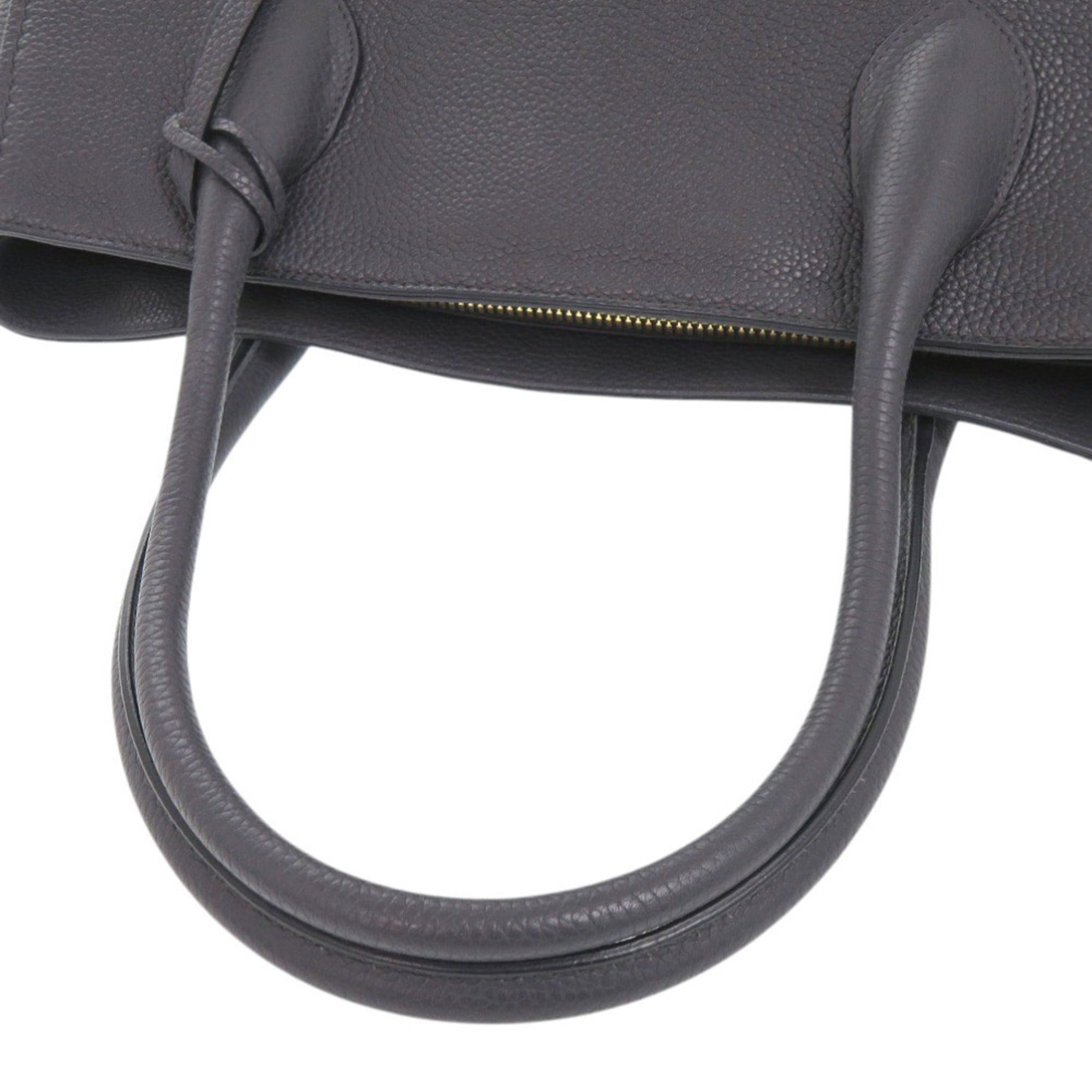 Salvatore Ferragamo Gray Leather Tote Bag (Pre-Owned)