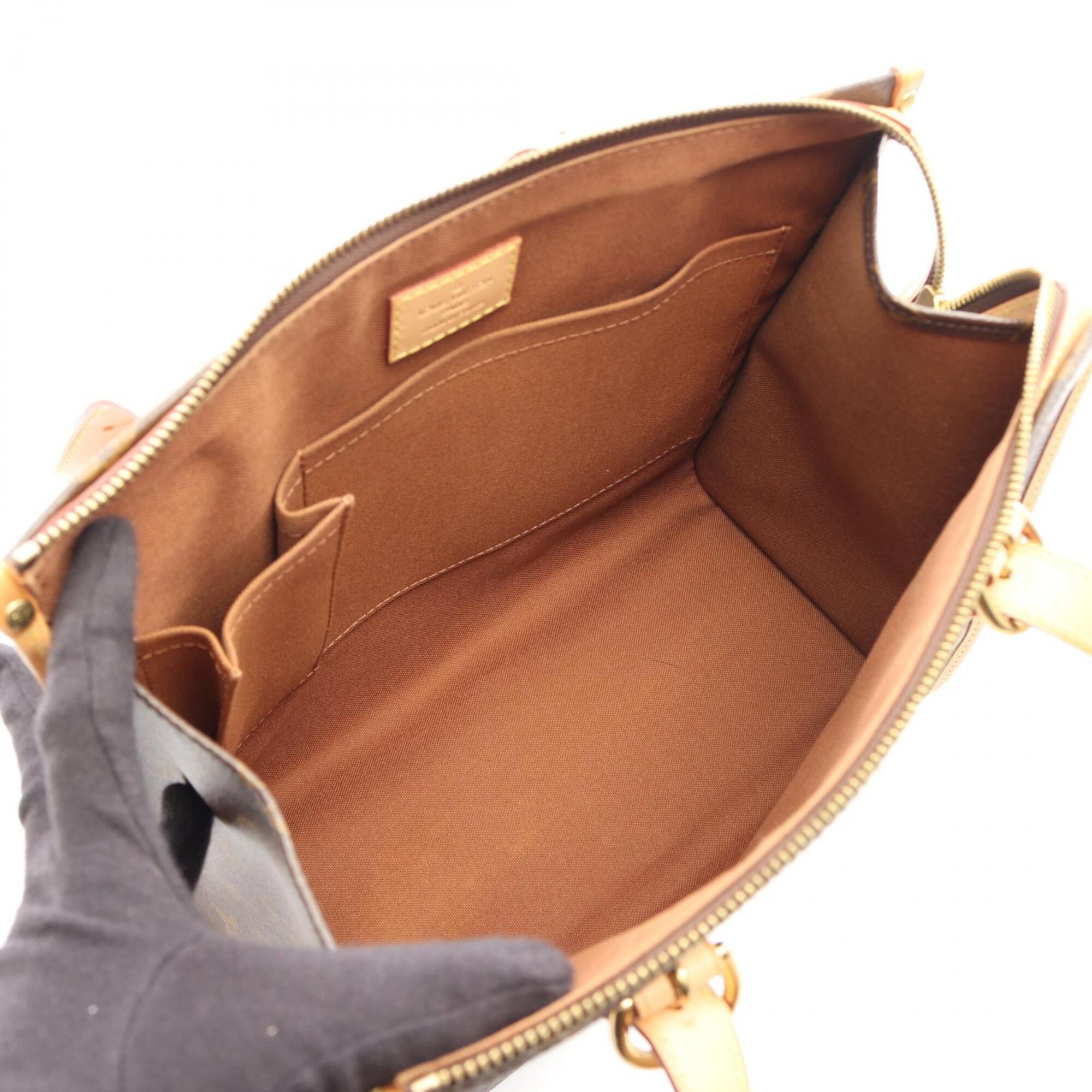 Louis Vuitton Brown Coated Canvas Pvc Monogram Leather Handbag Tote Bag (Pre-Owned)