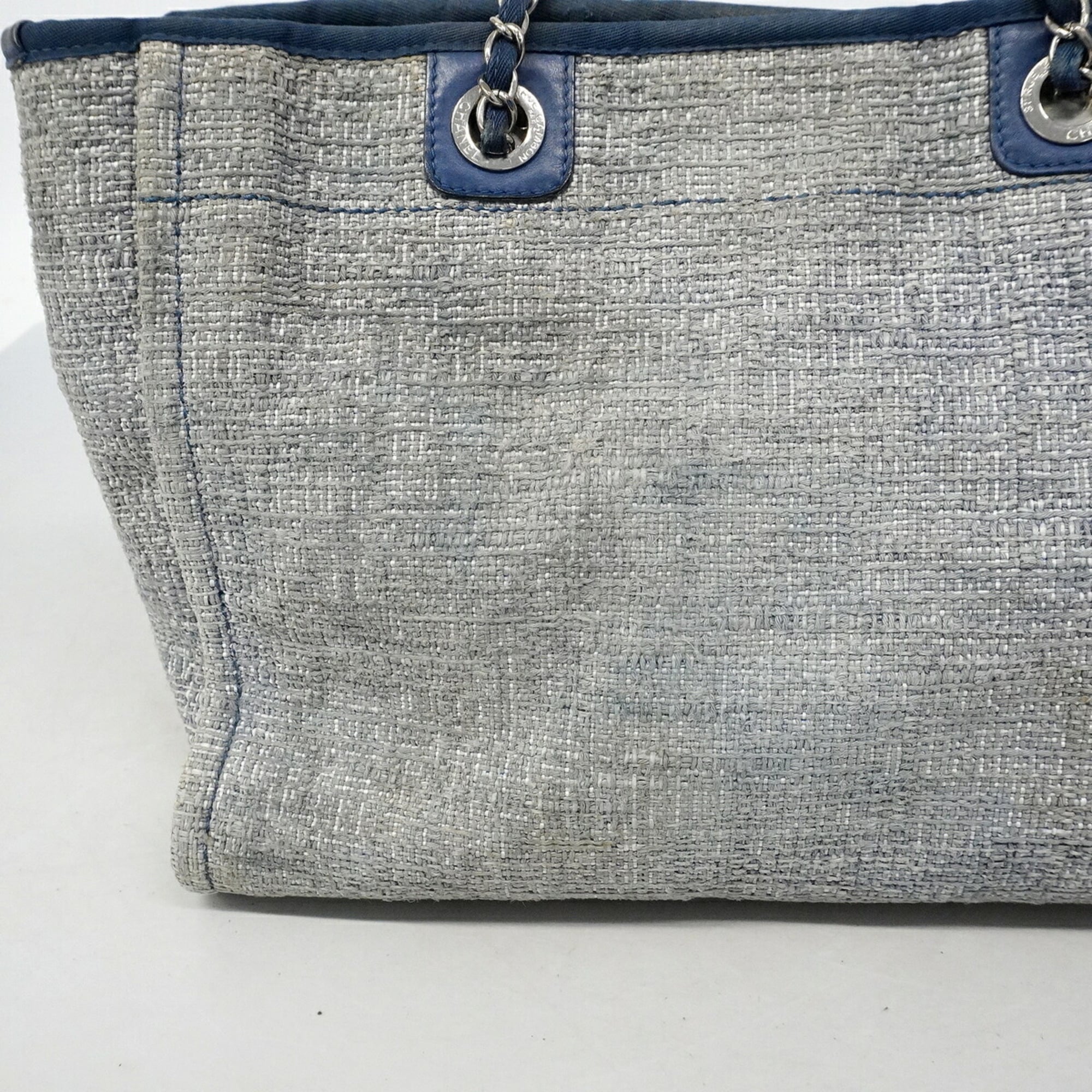 Chanel Navy Tweed Tote Bag (Pre-Owned)
