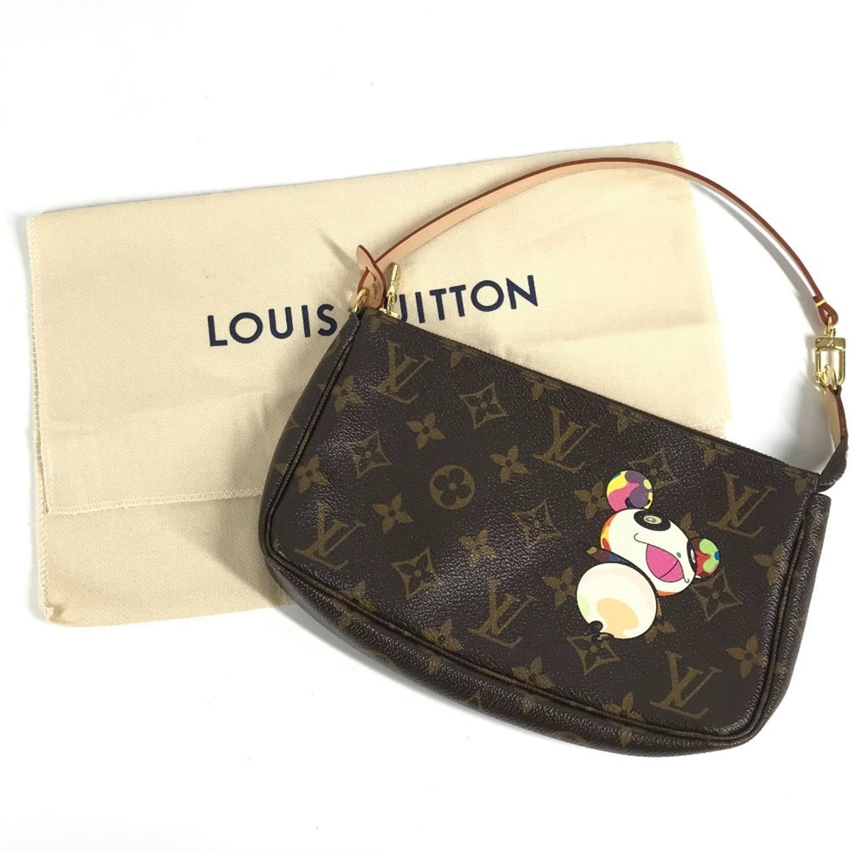 Louis Vuitton Brown Monogram Panda Monogram Canvas Handbag Pouch Shoulder Bag (Pre-Owned)