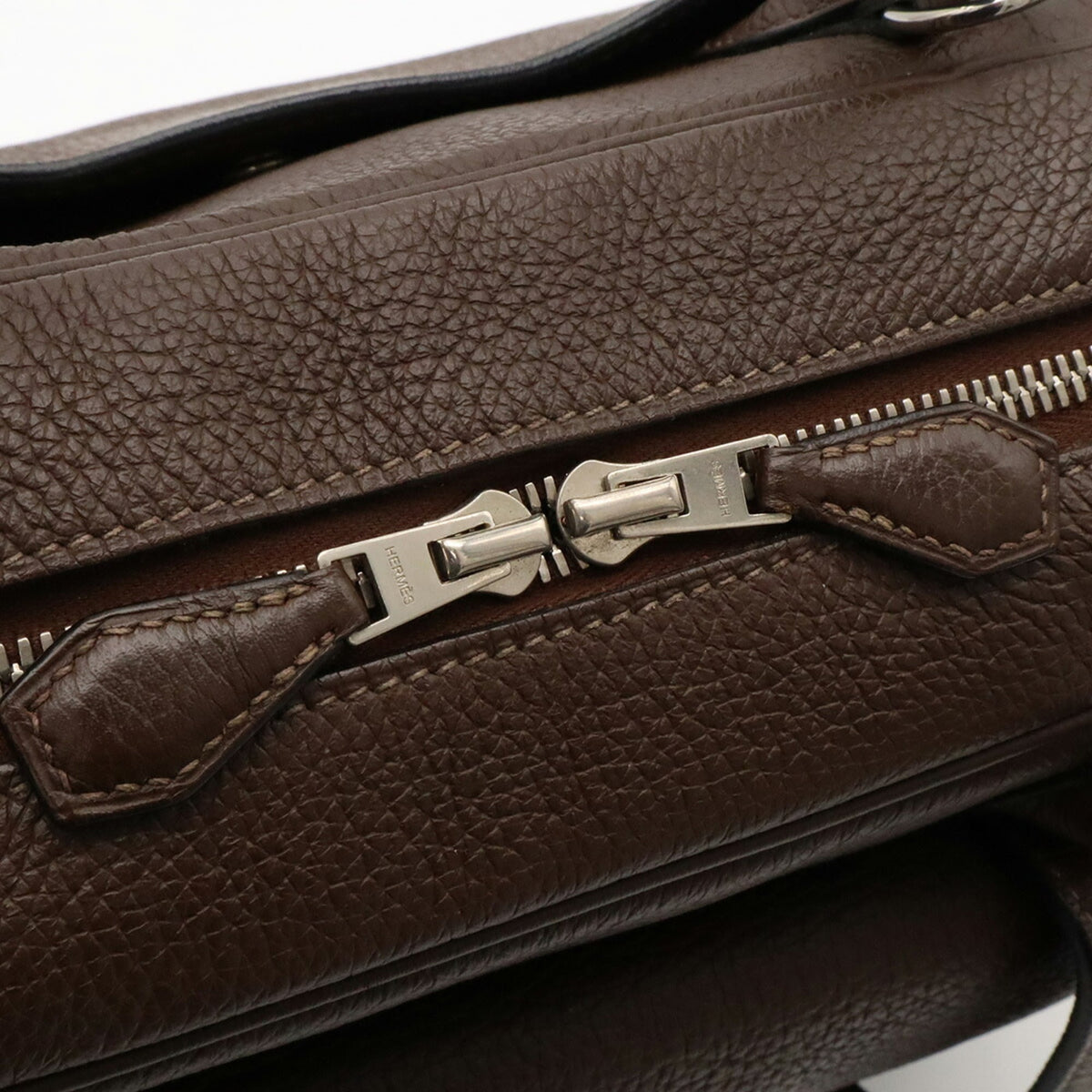 Hermes Brown Taurillon Clemence Leather Shoulder Bag (Pre-Owned)