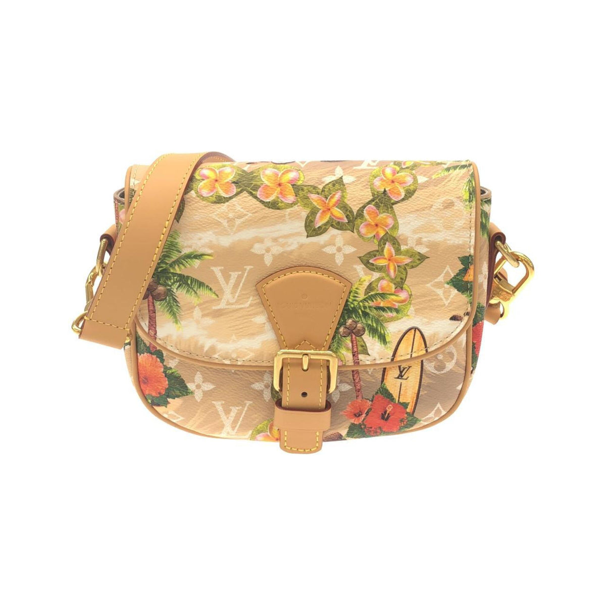 Louis Vuitton Monogram Beige Sable Coated Canvas Shoulder Bag (Pre-Owned)
