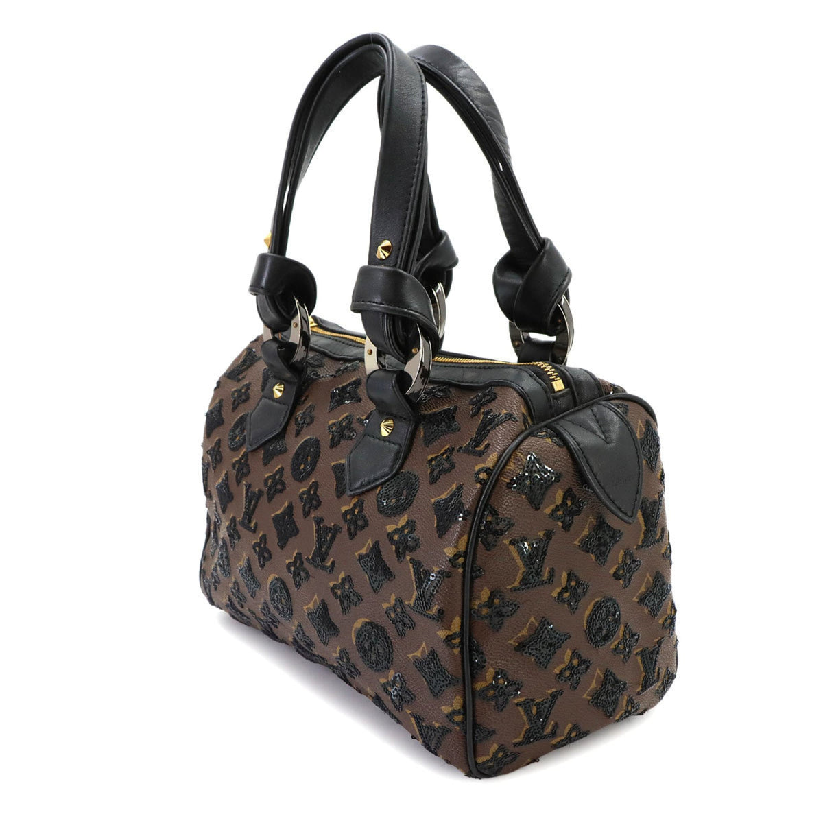 Louis Vuitton Black Monogram Spangles Leather Monogram Handbag (Pre-Owned)