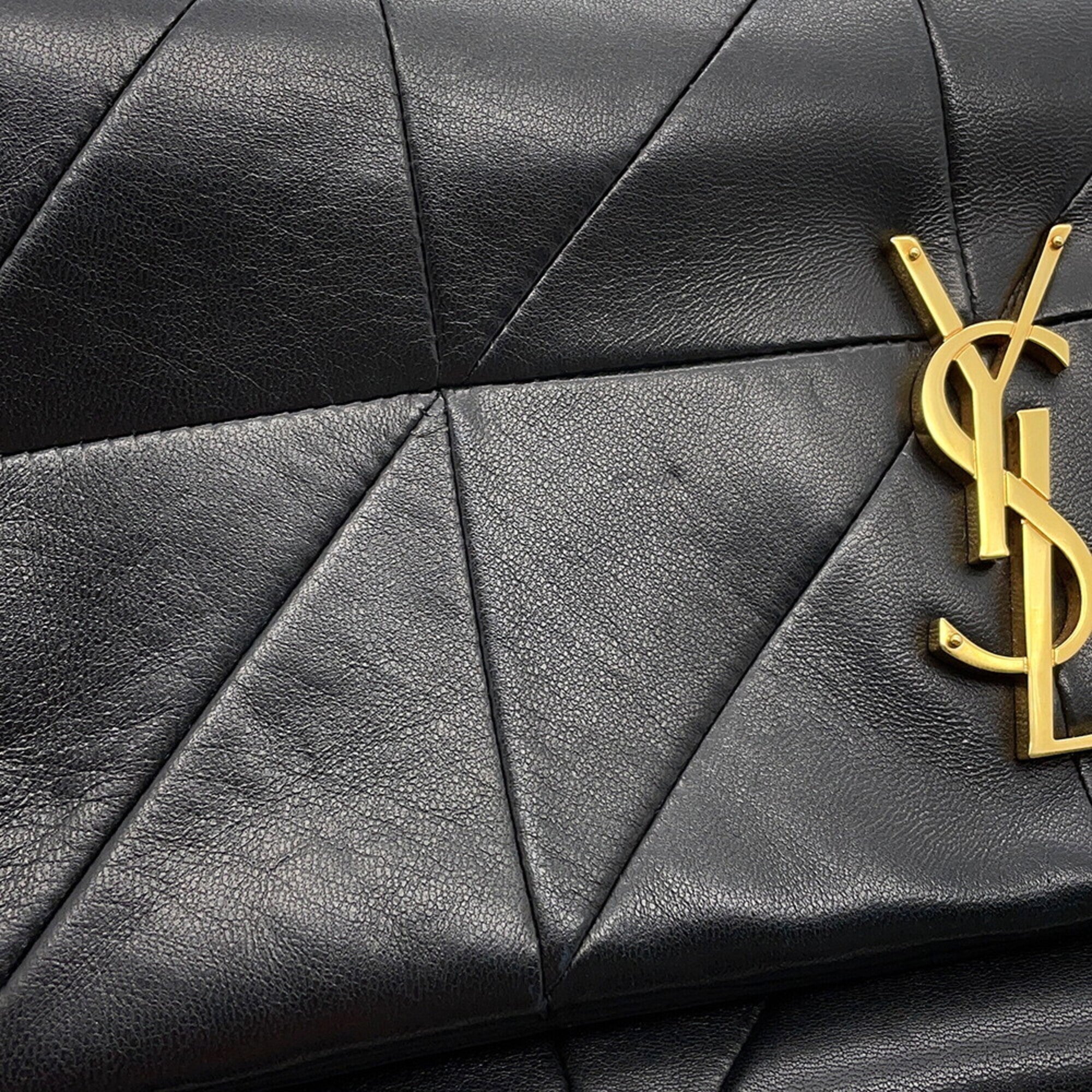 Yves Saint Laurent Black Leather Handbag Shoulder Bag (Pre-Owned)
