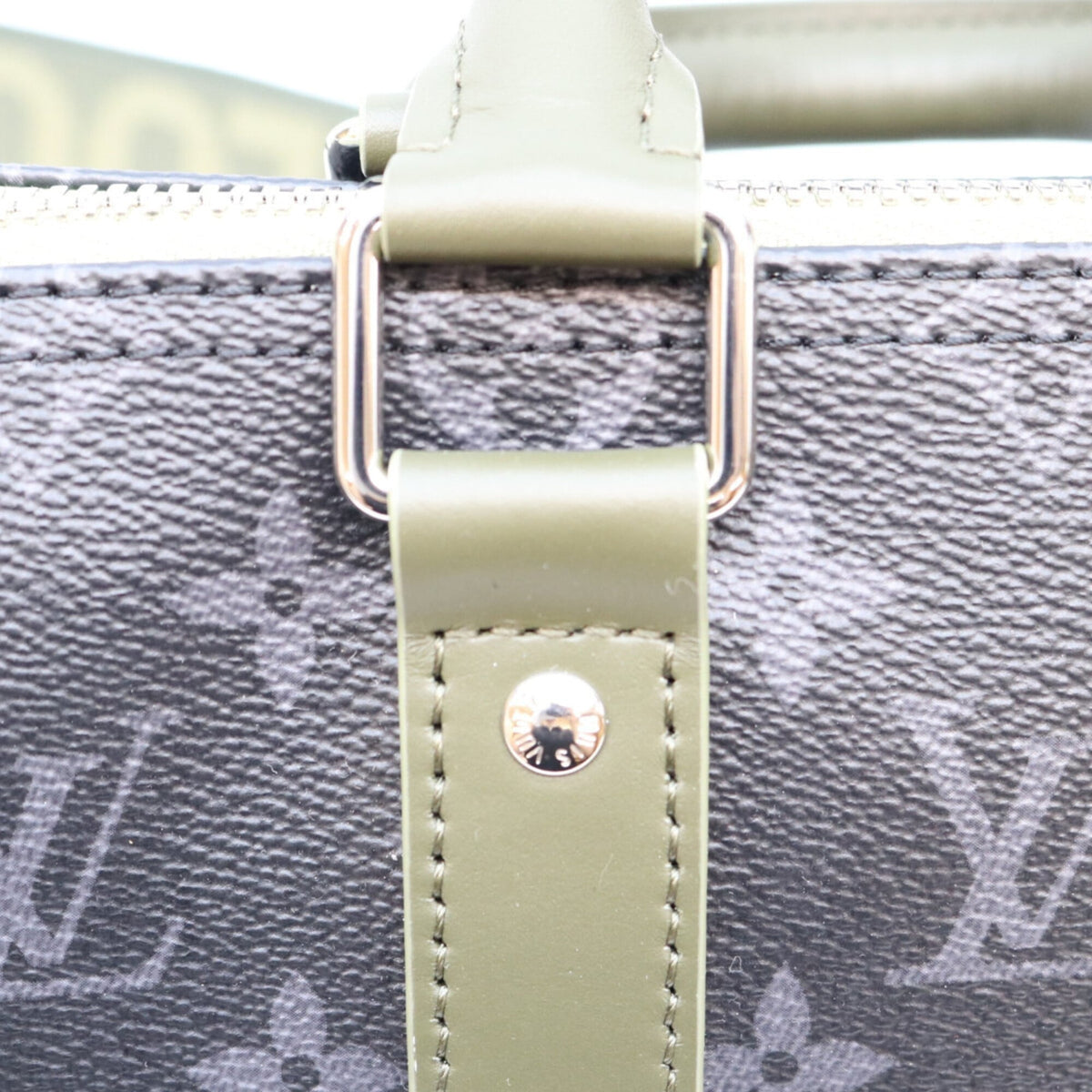 Louis Vuitton Khaki Monogram Boston Bag Shoulder Bag (Pre-Owned)
