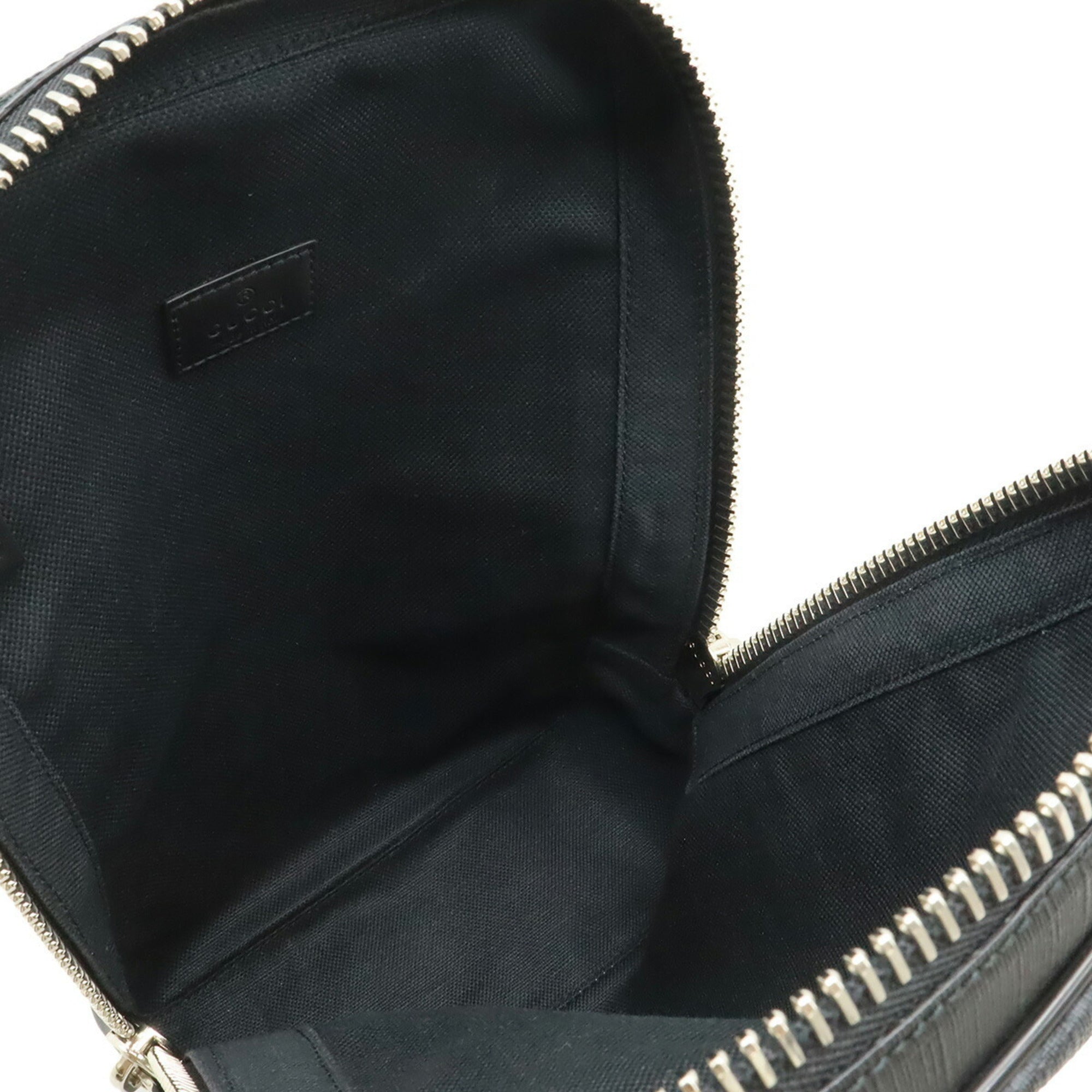 Gucci Black Gray Navy Red Color Gg Supreme Canvas Leather Shoulder Bag Sling Bag (Pre-Owned)