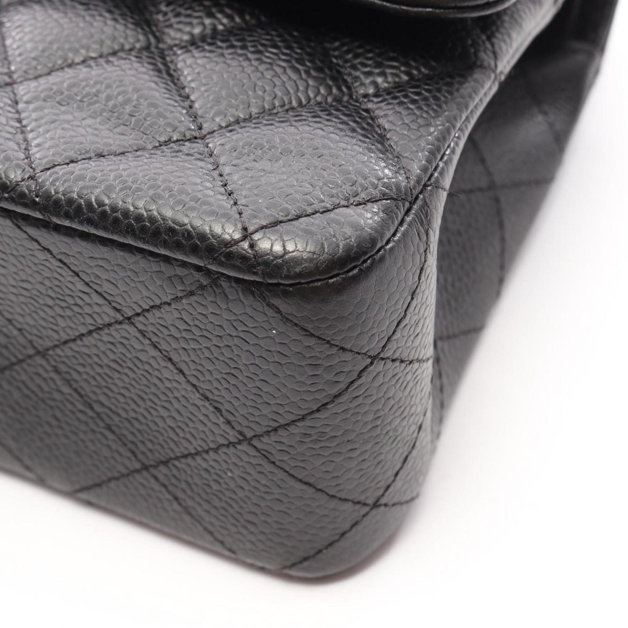 Chanel Black Grained Calfskin Handbag Shoulder Bag (Pre-Owned)