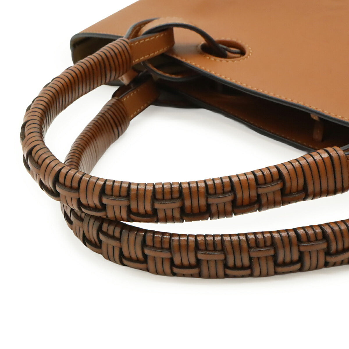 Loewe Brown Leather Handbag Shoulder Bag Tote Bag (Pre-Owned)