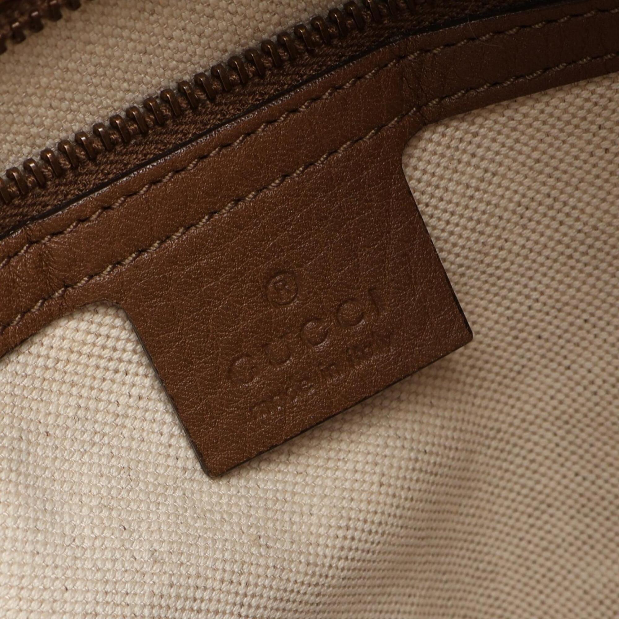 Gucci Brown Leather Handbag Shoulder Bag (Pre-Owned)