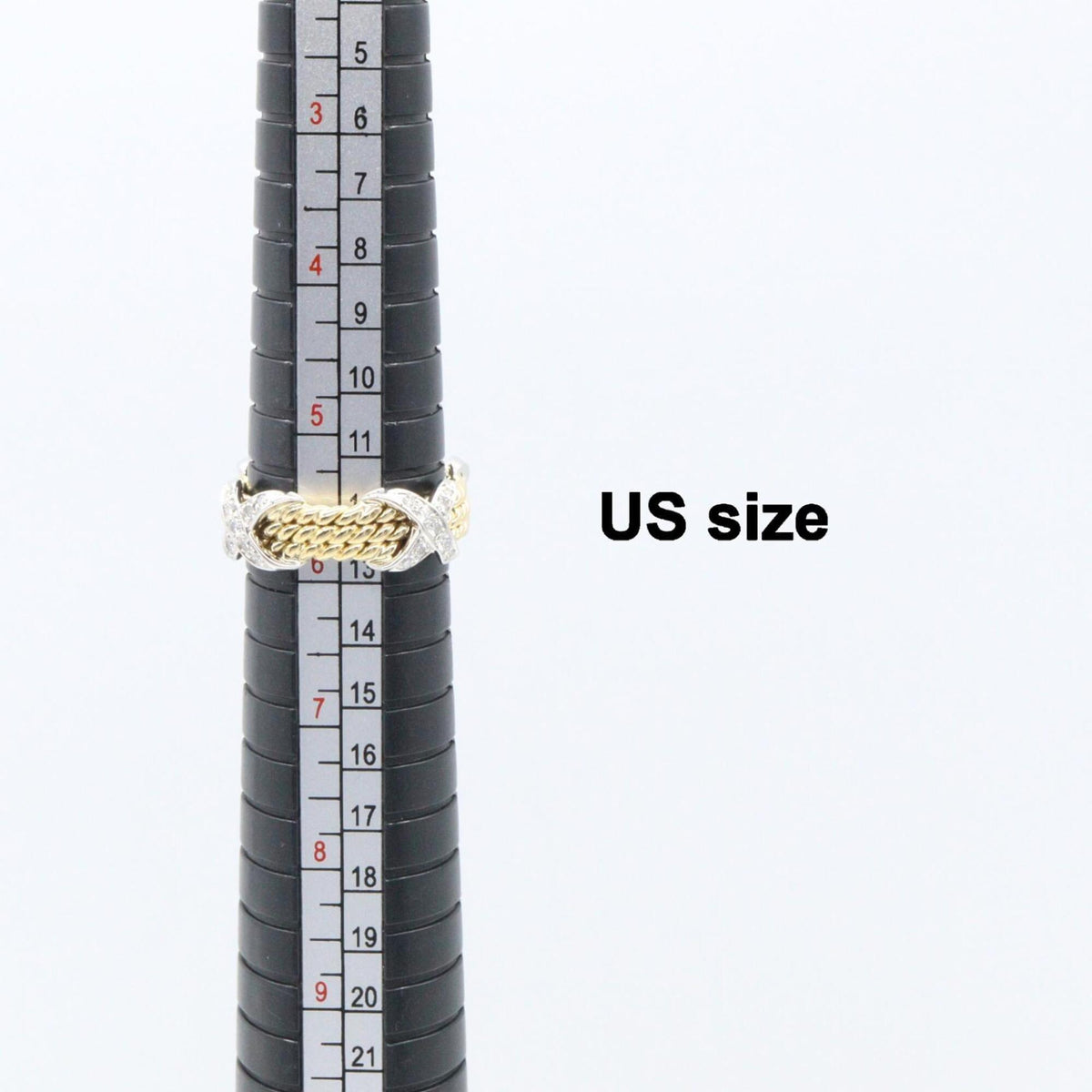 Tiffany Gold Silver Clear Yellow Gold (18K) Platinum 950 Band Ring (Pre-Owned)