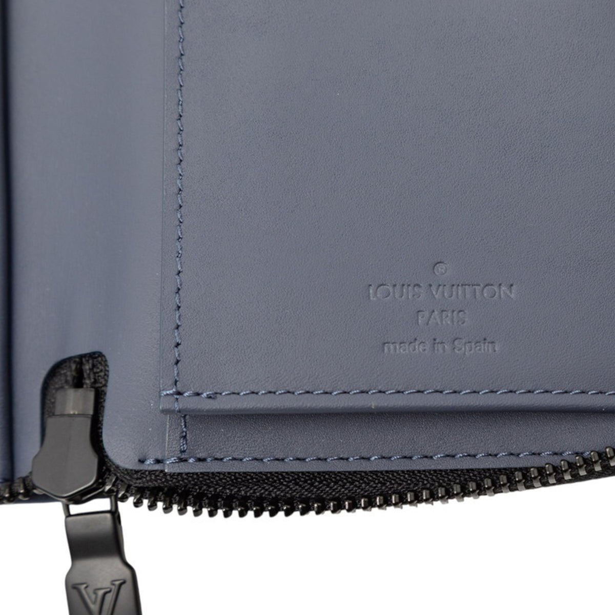 Louis Vuitton Monogram Shadow Blue Monogram Navy Monogram Shadow Long Wallet (Bi-Fold) (Pre-Owned)