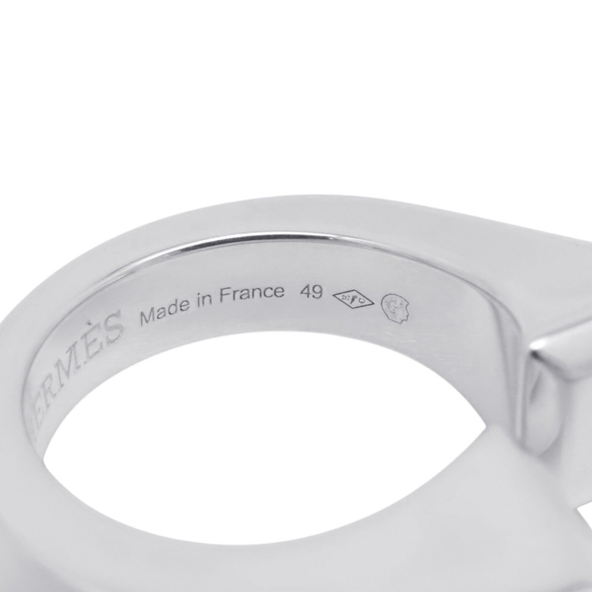 Hermes Silver 925 Band Ring (Pre-Owned)