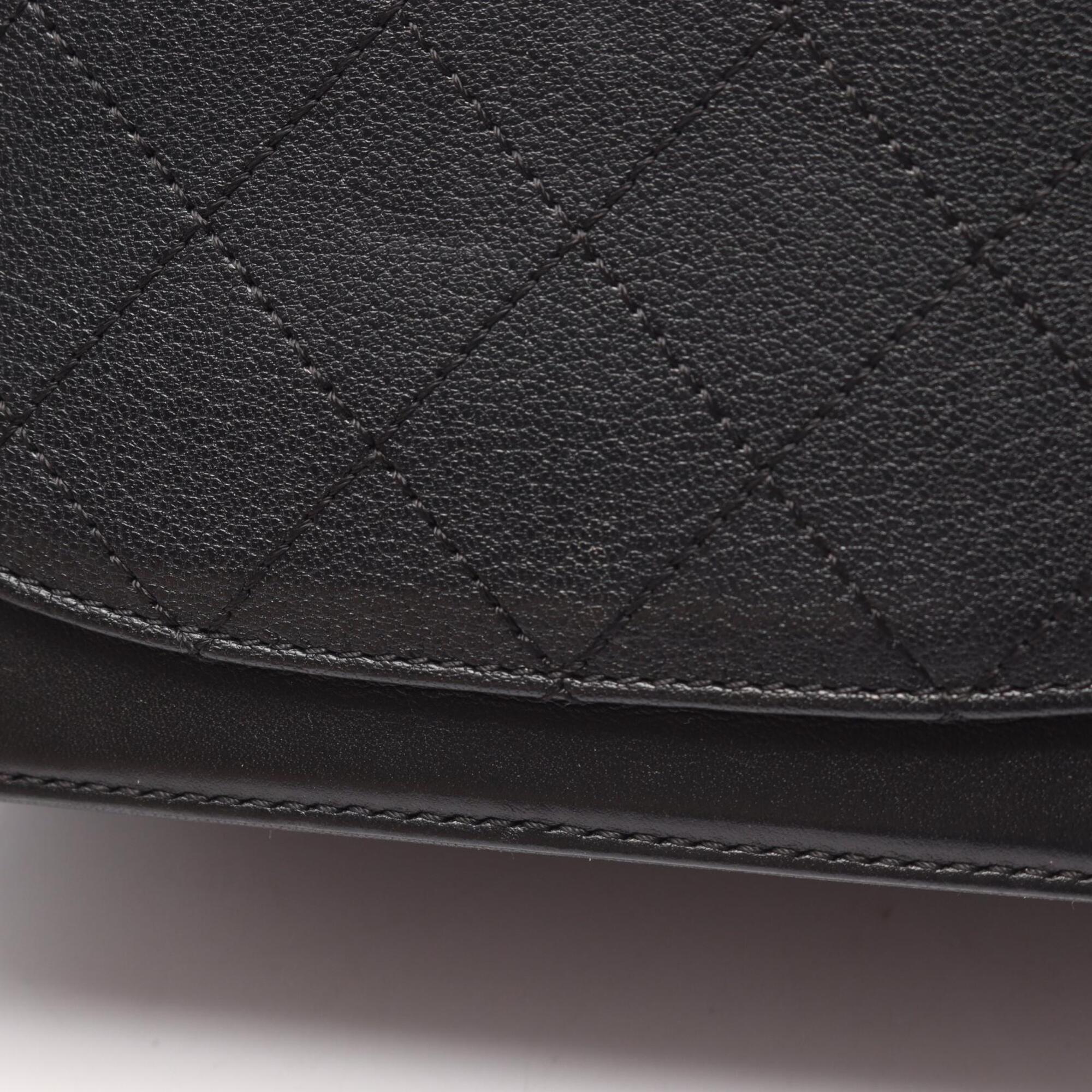 Chanel Black Leather Handbag Shoulder Bag Vanity Bag (Pre-Owned)