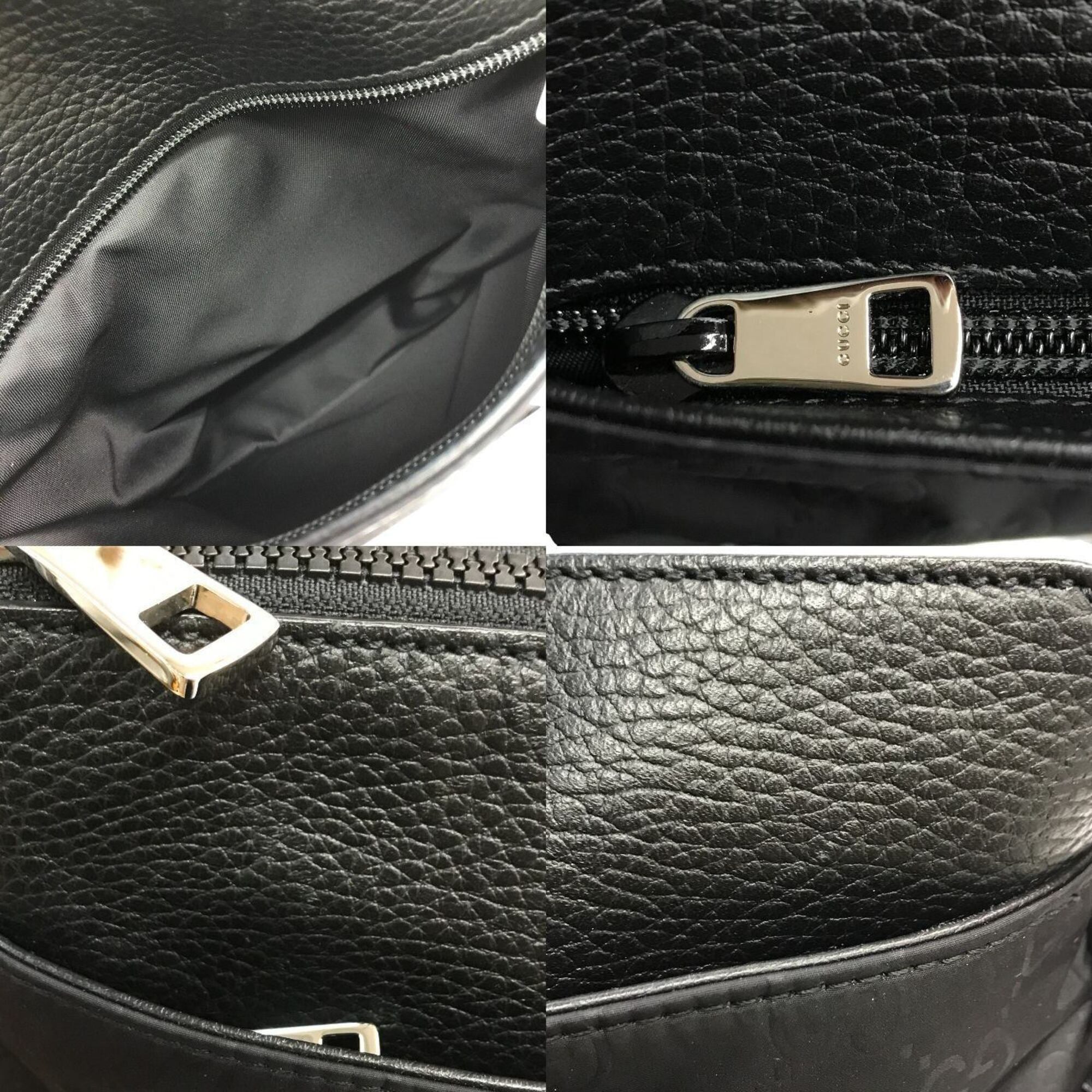 Gucci Black Nylon Leather Shoulder Bag (Pre-Owned)