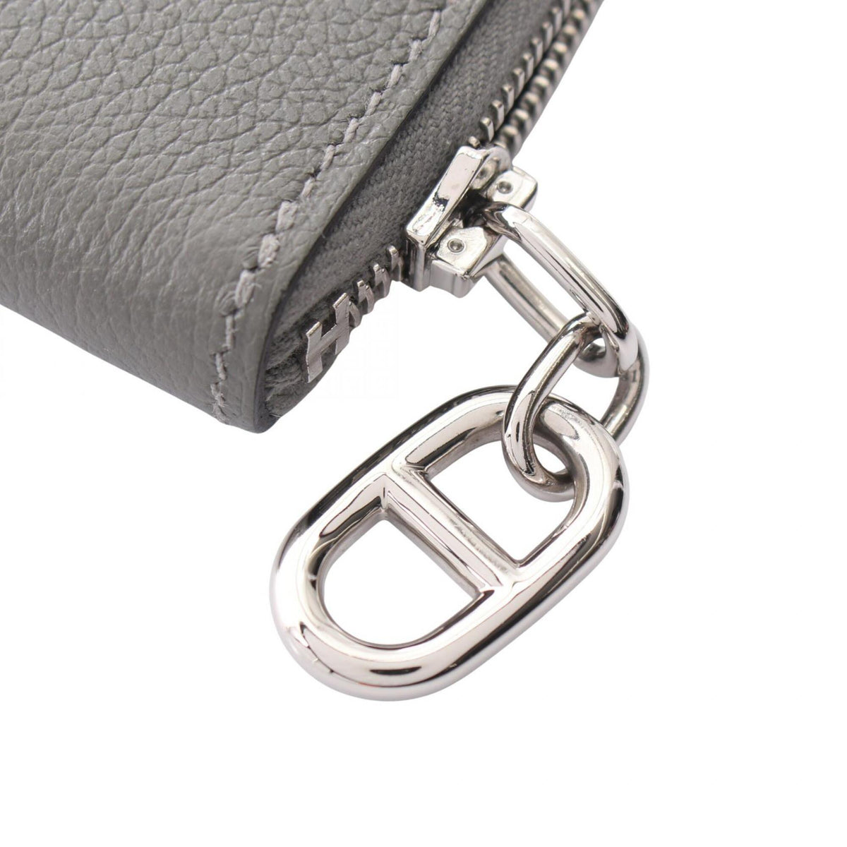 Hermes Gray Evercalf Leather Coin Purse/Coin Case (Pre-Owned)