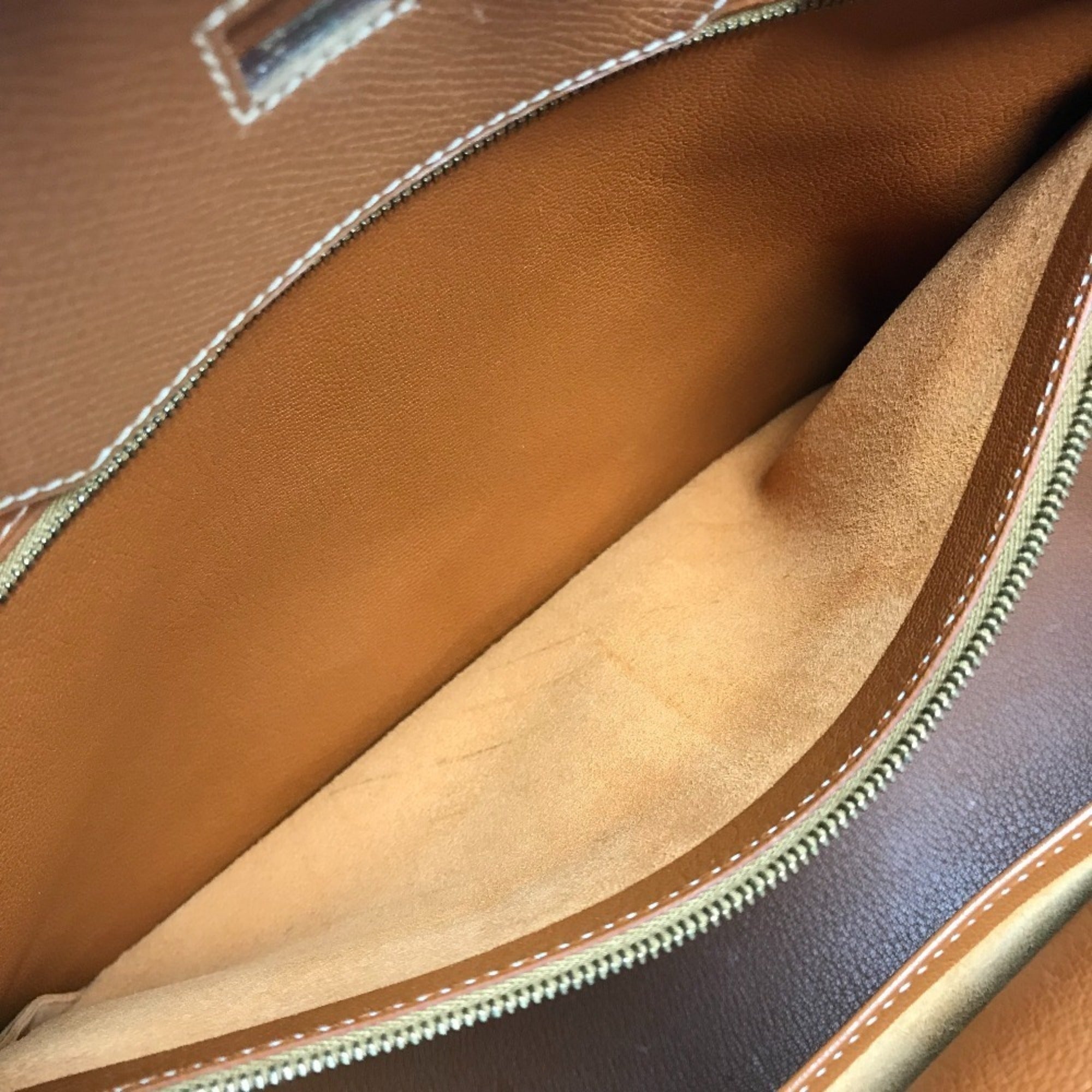 Hermes Birkin Brown Gold Brown Epsom Leather Handbag Tote Bag (Pre-Owned)