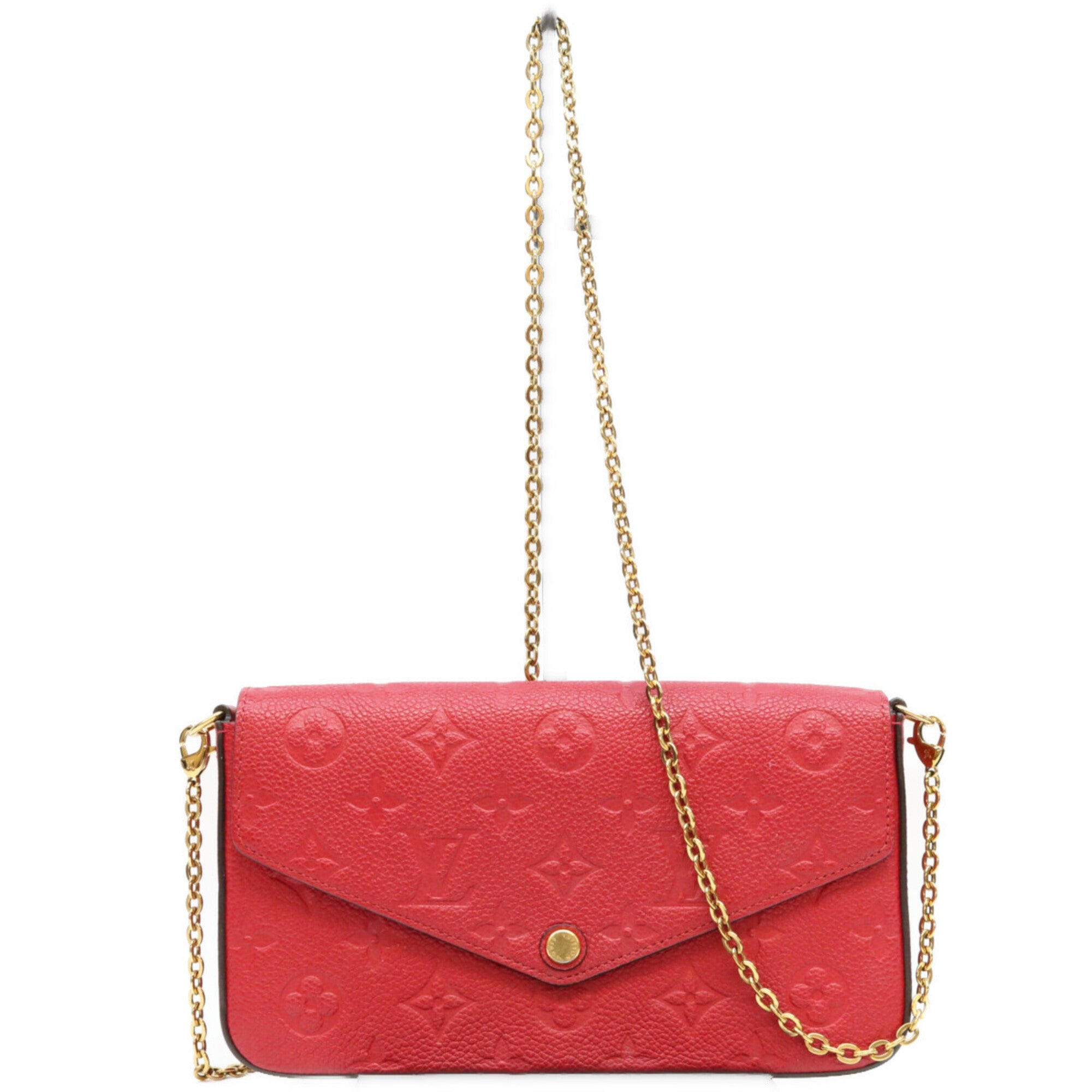 Louis Vuitton Cerise Red Color Monogram Empreinte Shoulder Bag (Pre-Owned)