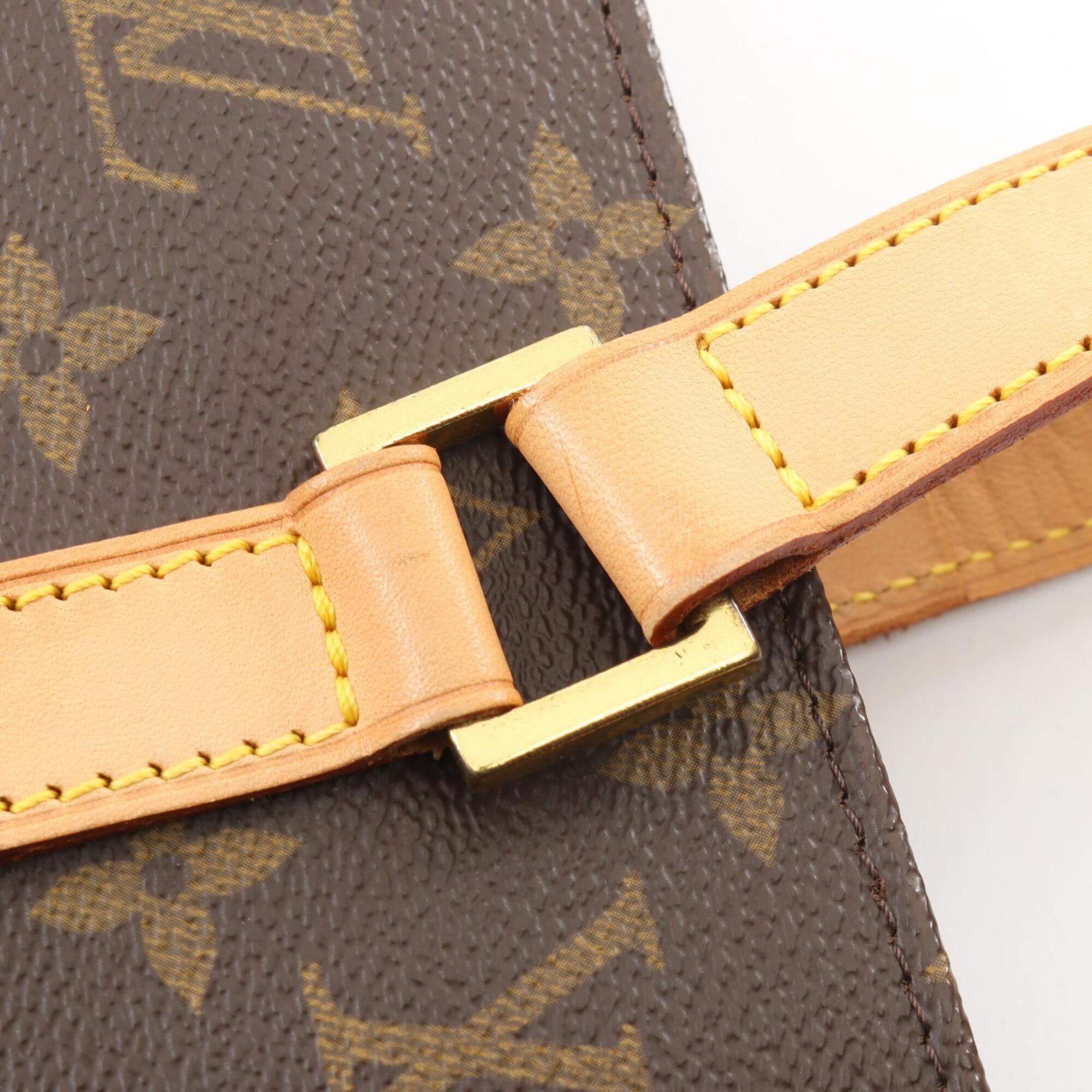 Louis Vuitton Brown Monogram Coated Canvas Leather Handbag Tote Bag (Pre-Owned)