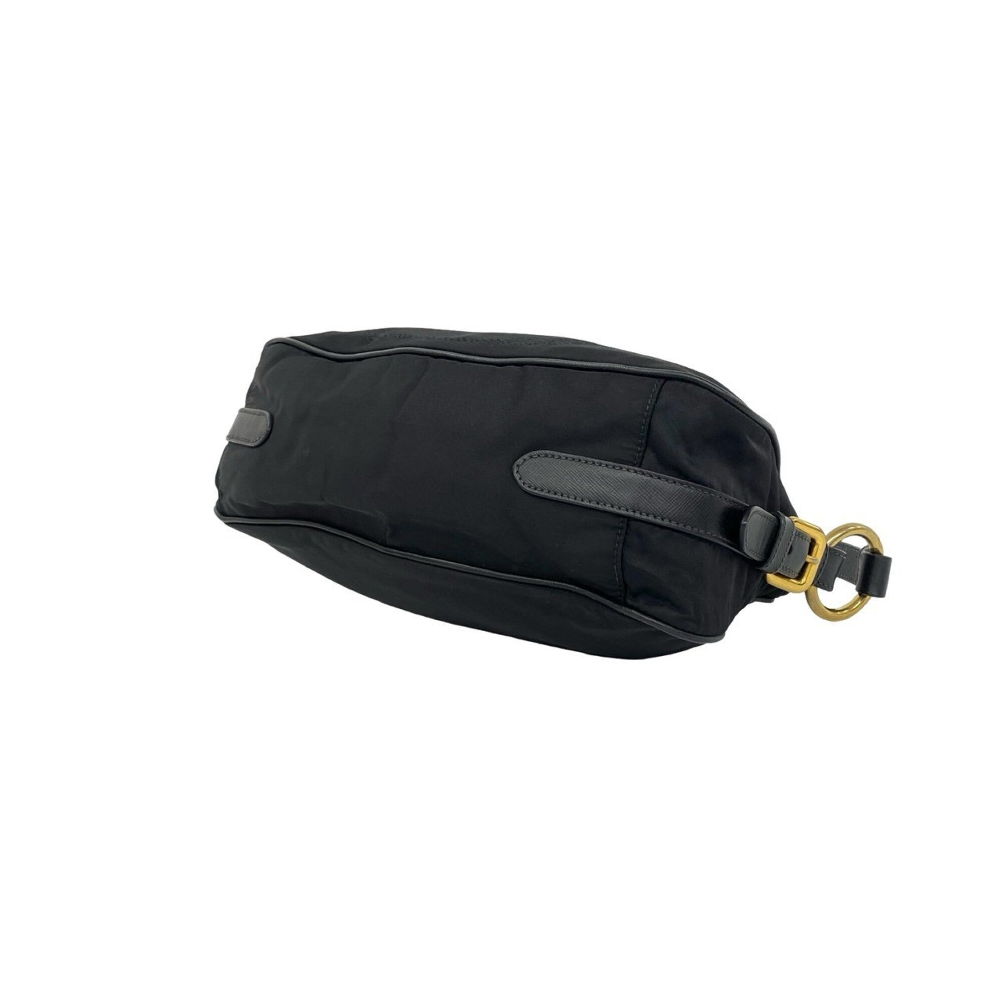 Prada Black Nylon Leather Shoulder Bag (Pre-Owned)