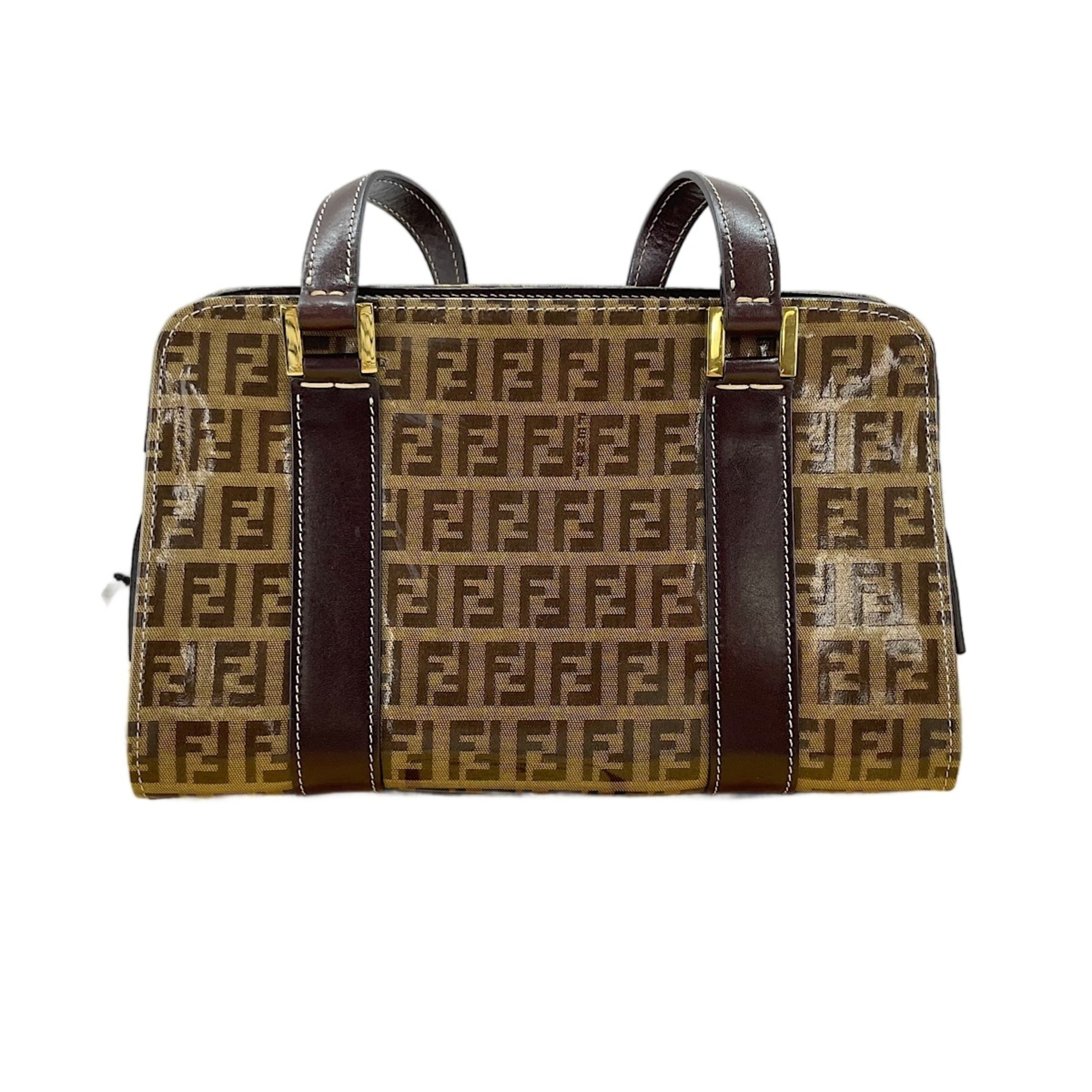 Fendi Brown Zucchino Handbag (Pre-Owned)