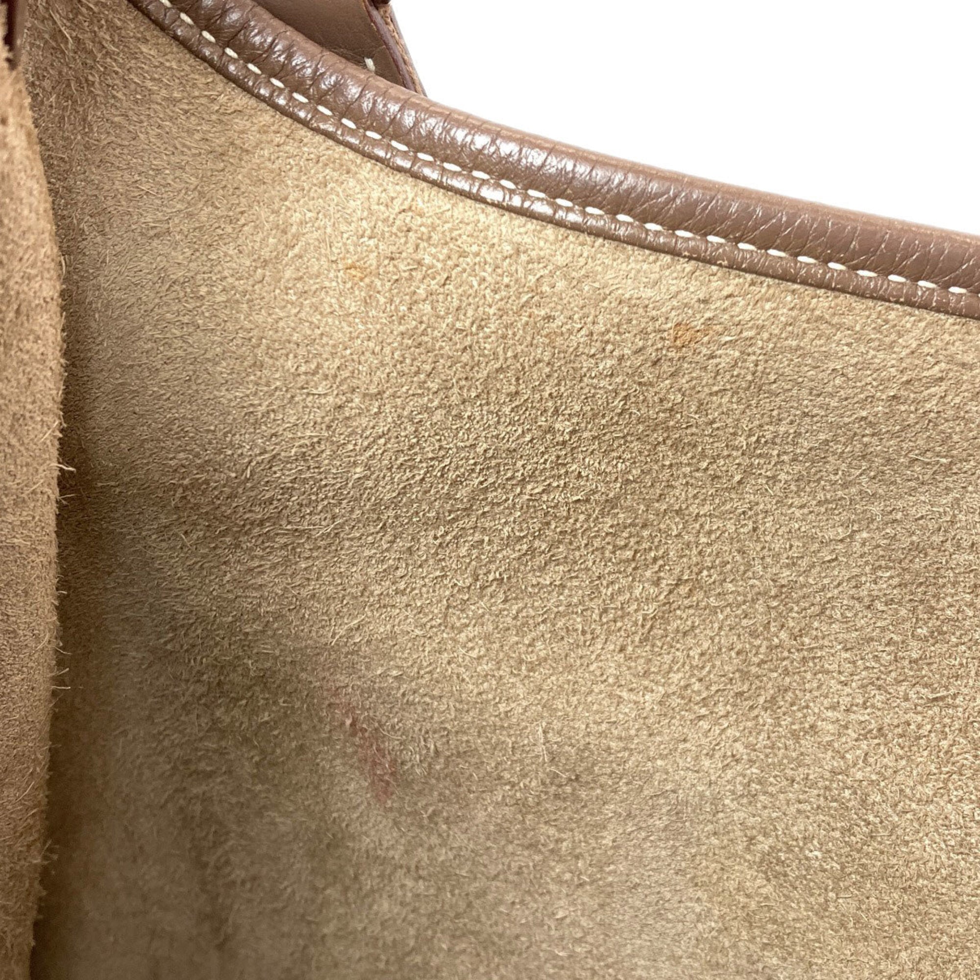 Hermes Etoupe Gray Taurillon Clemence Leather Shoulder Bag (Pre-Owned)