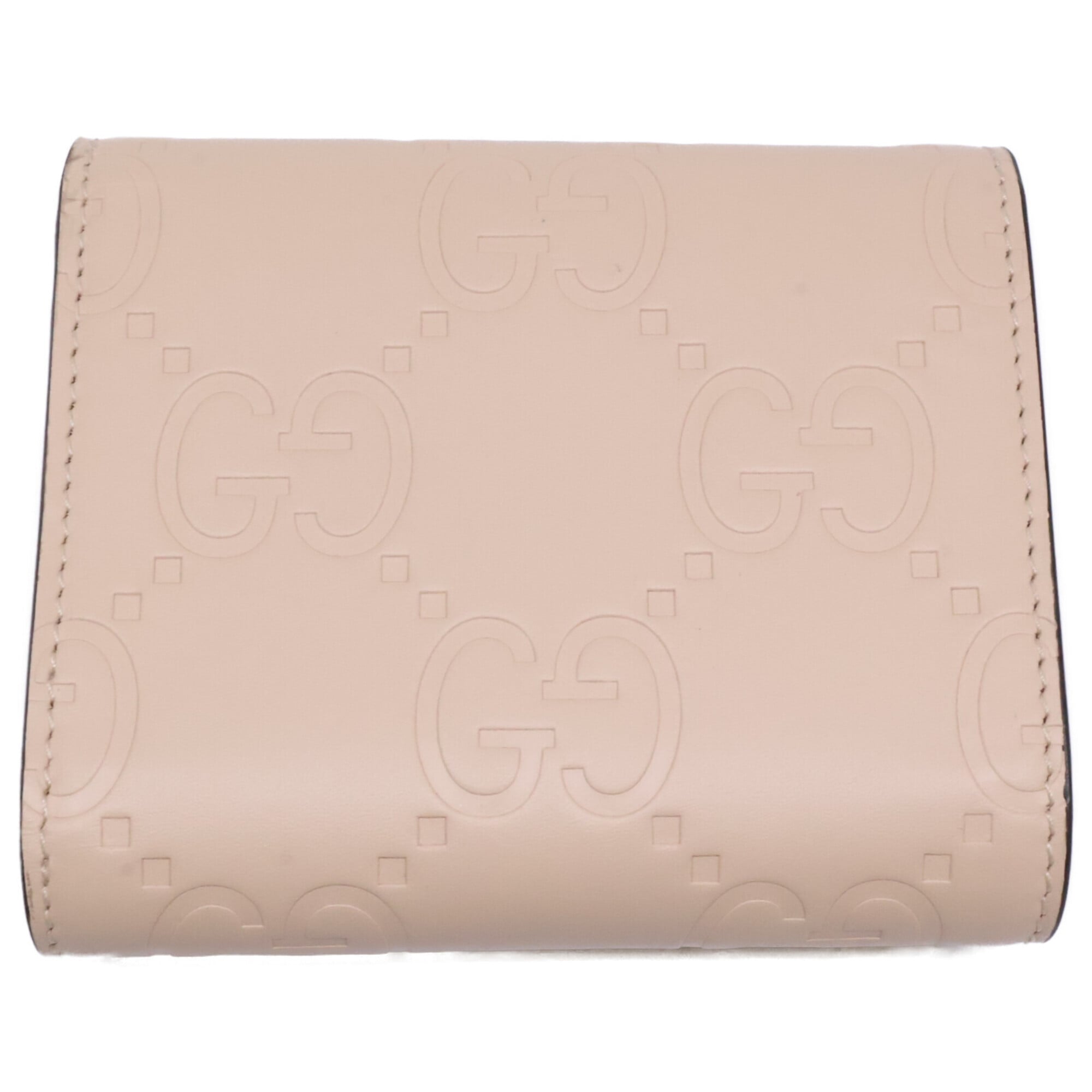 Gucci Light Beige Leather Wallet (Tri-Fold) (Pre-Owned)