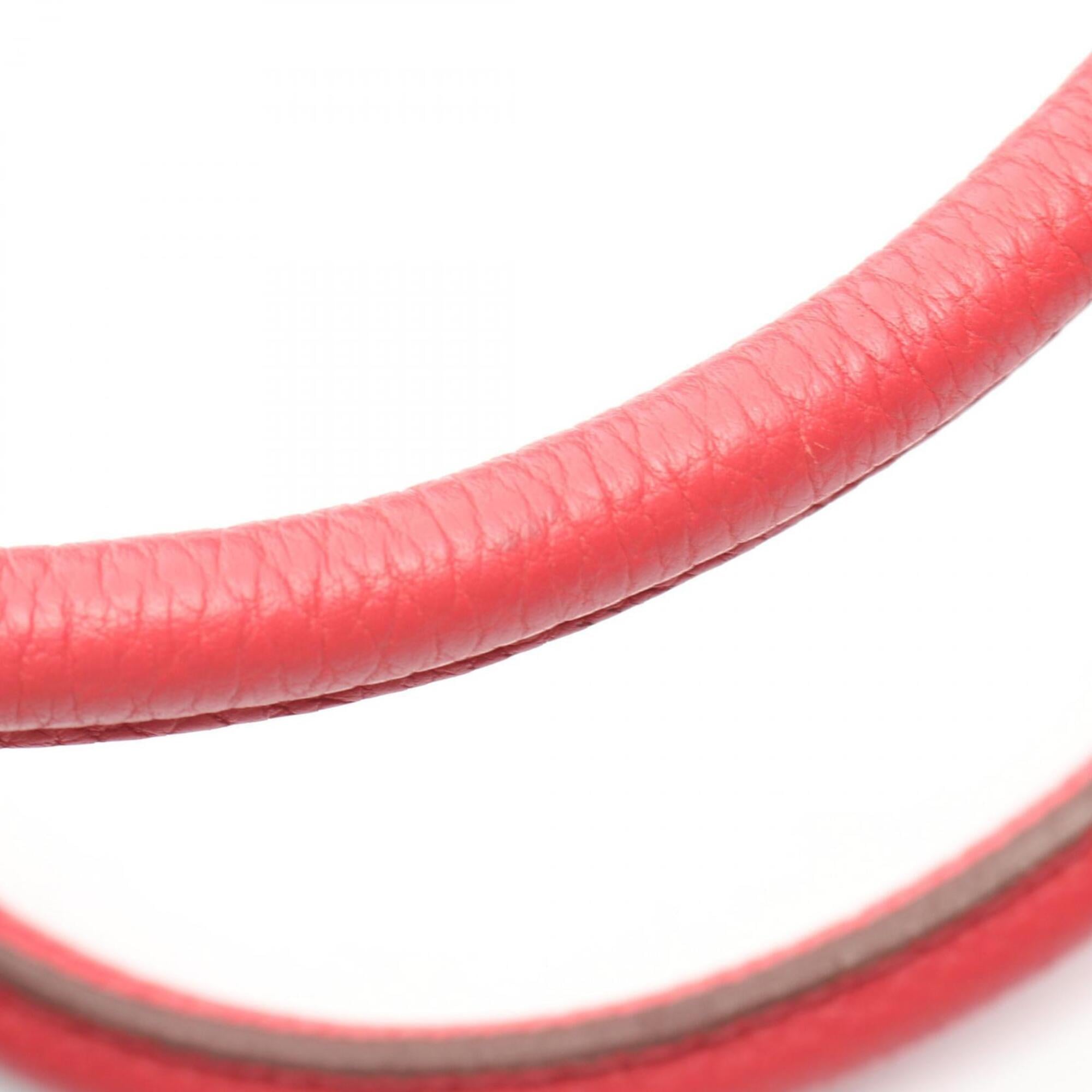 Hermes Pink Leather Handbag Tote Bag (Pre-Owned)