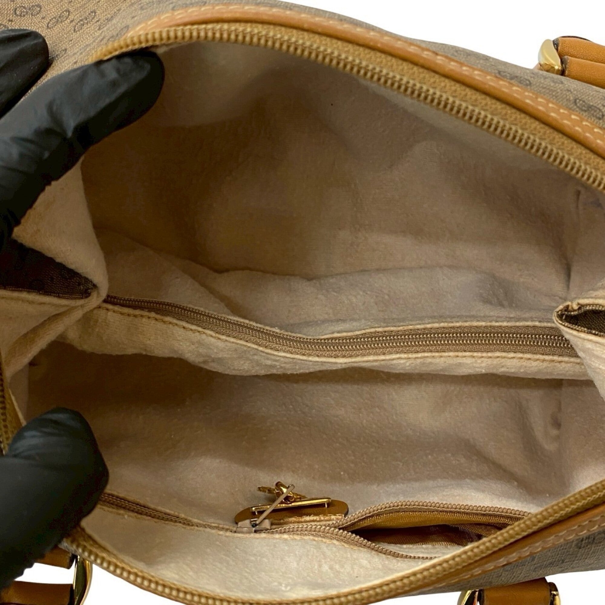 Gucci Brown Leather Pvc Boston Bag Handbag (Pre-Owned)