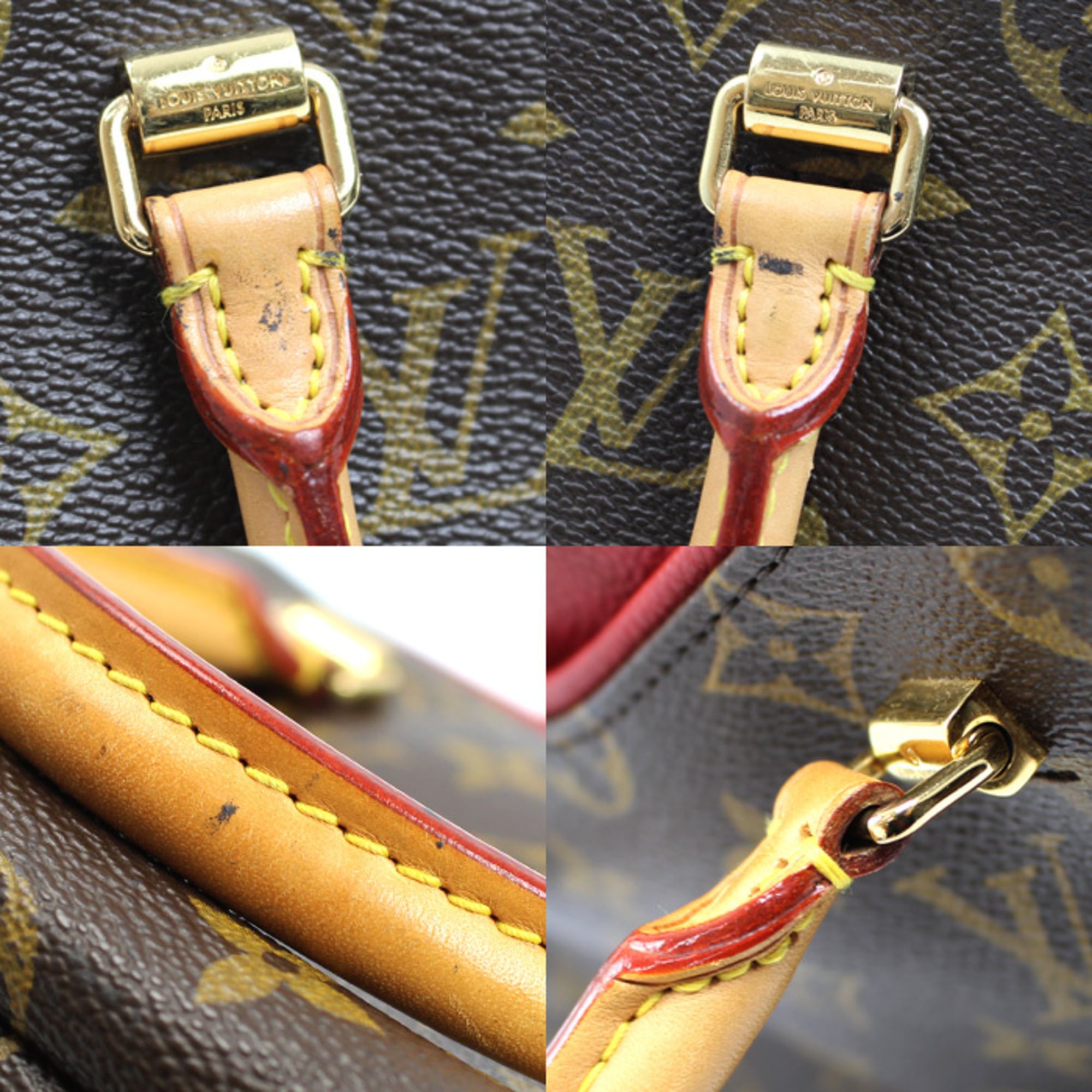 Louis Vuitton Brown Red Color Monogram Shoulder Bag (Pre-Owned)