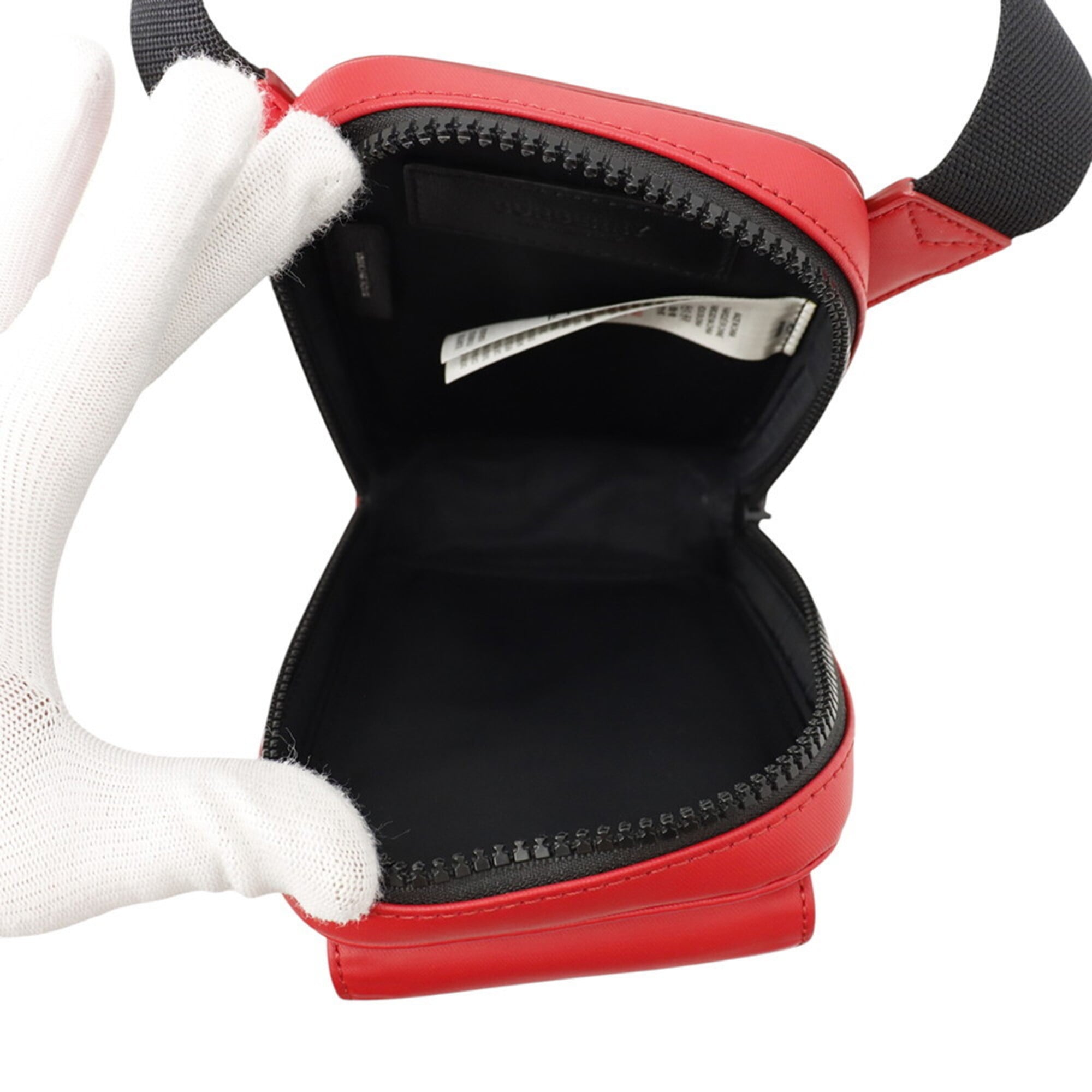 Burberry Black Red Color White Pvc Crossbody Bag Handbag Shoulder Bag (Pre-Owned)