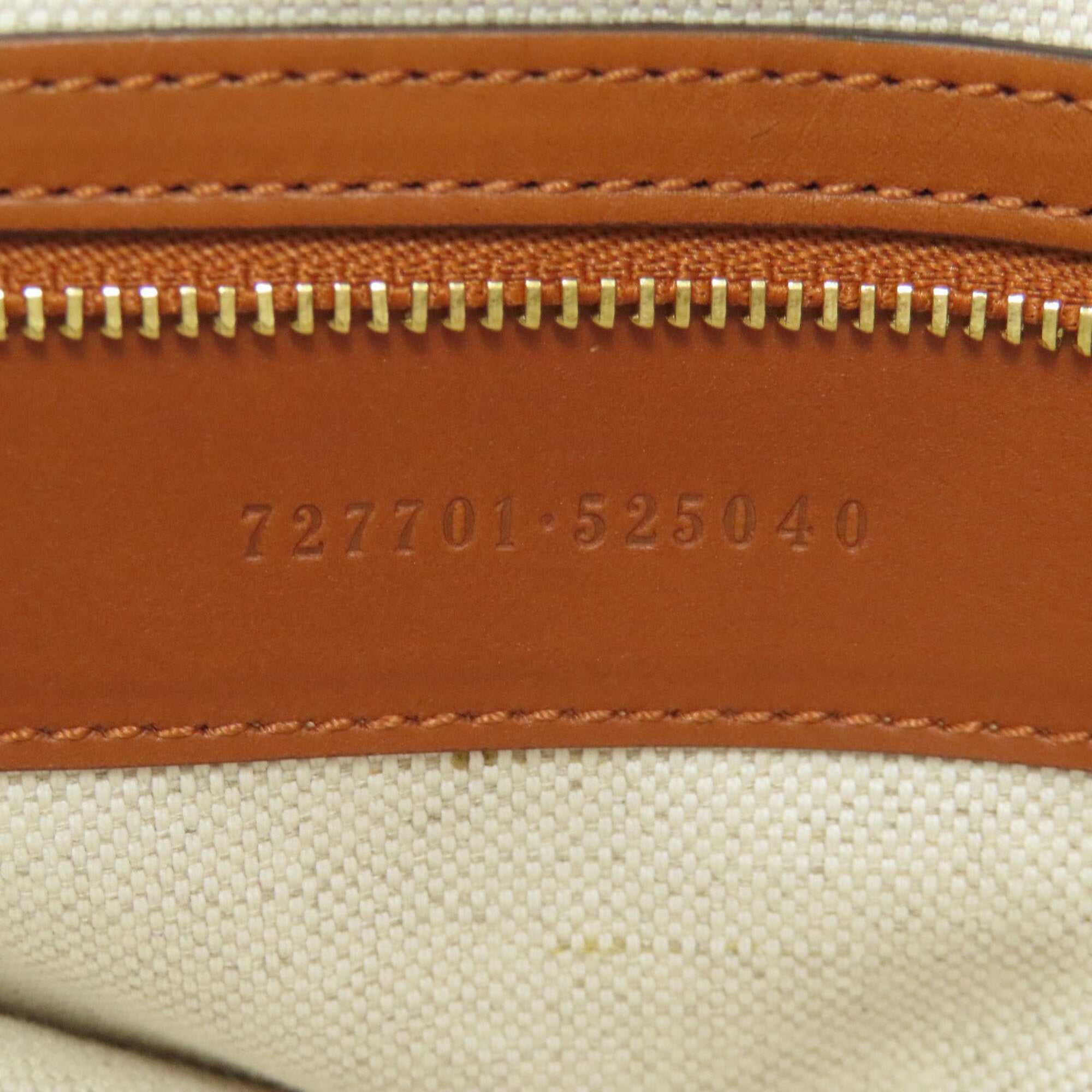Gucci Green Canvas Leather Tote Bag (Pre-Owned)
