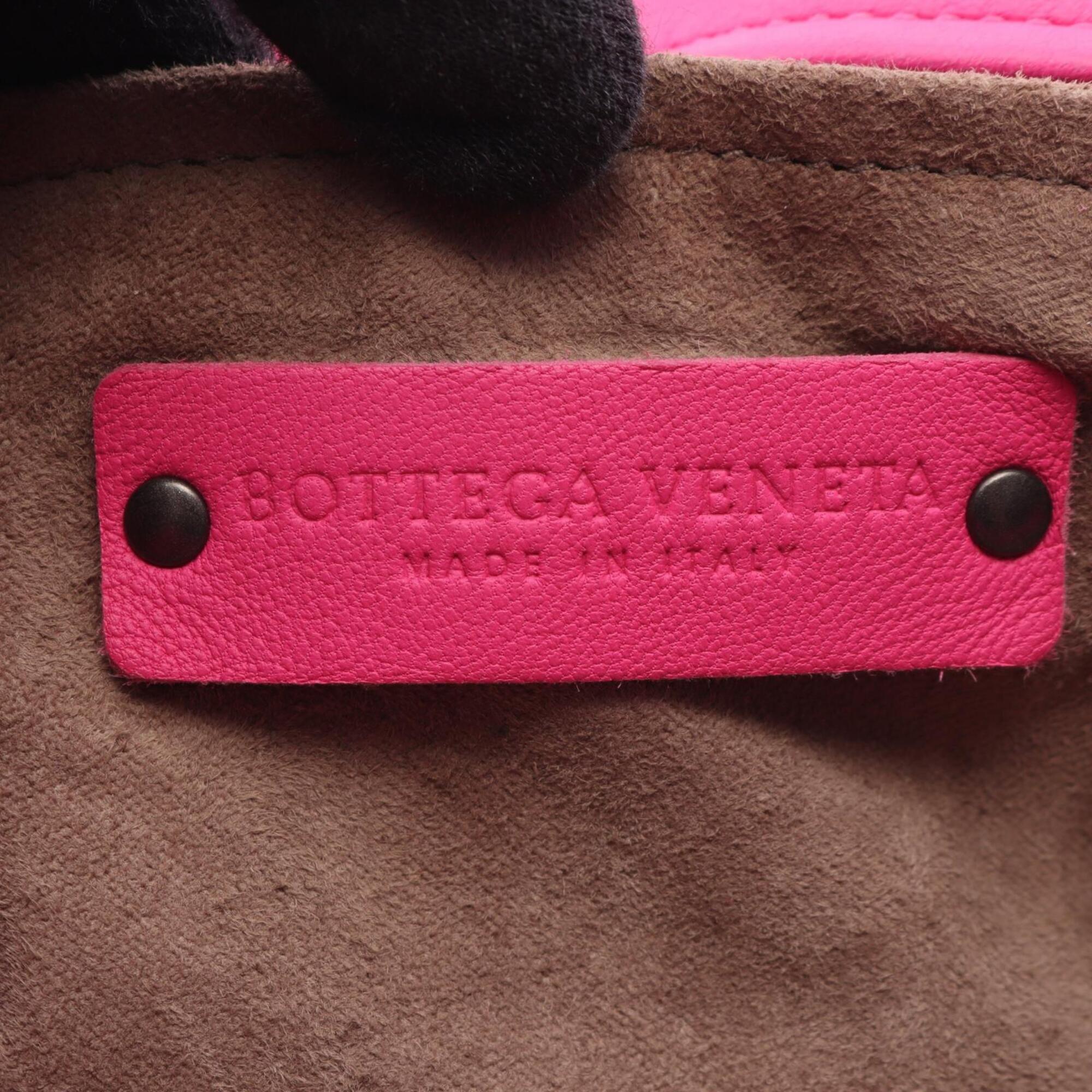 Bottega Veneta Pink Leather Handbag Tote Bag (Pre-Owned)