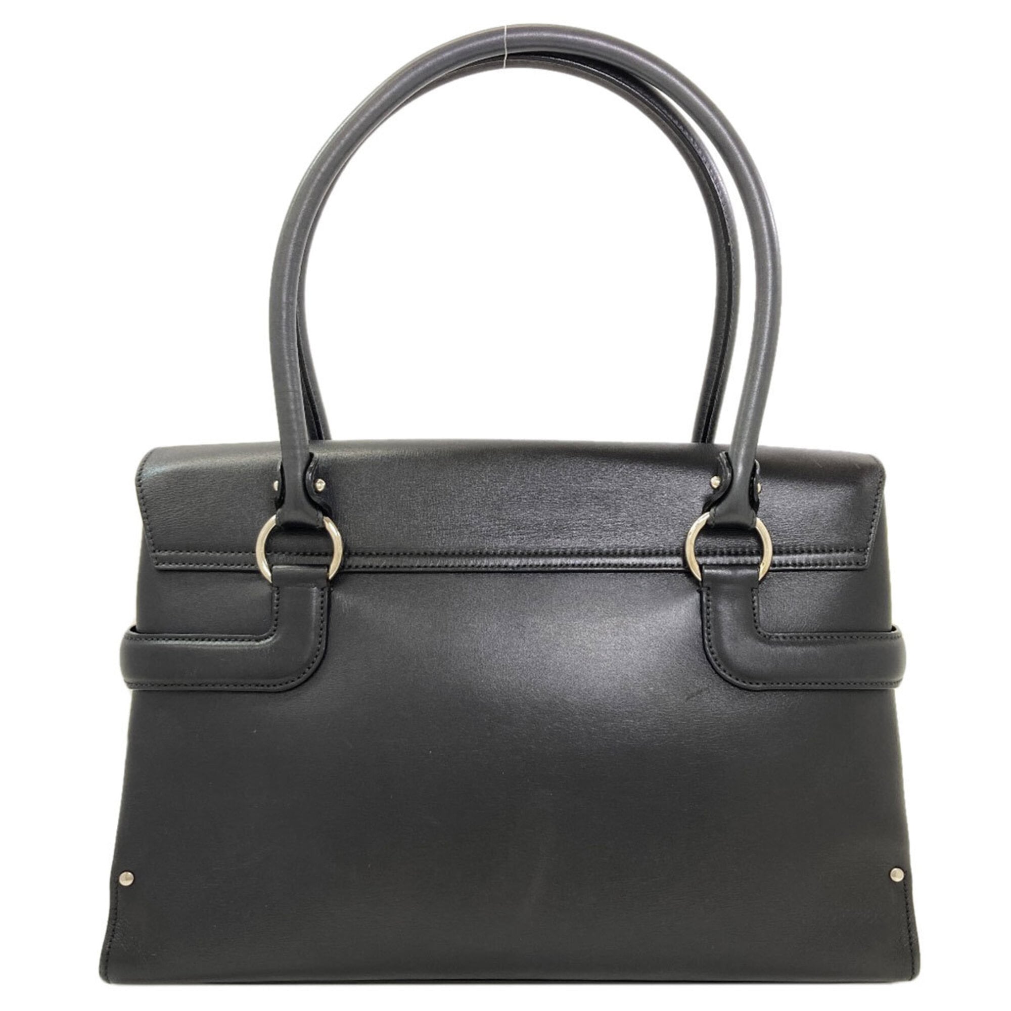 Salvatore Ferragamo Black Leather Tote Bag (Pre-Owned)