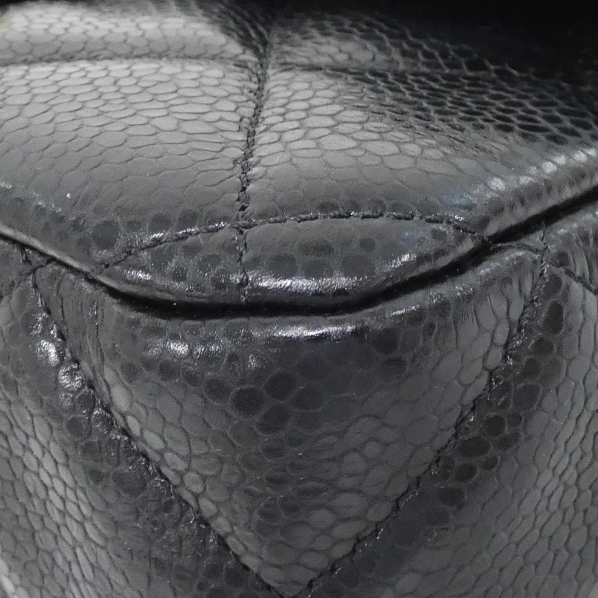 Chanel Black Grained Calfskin Backpack (Pre-Owned)